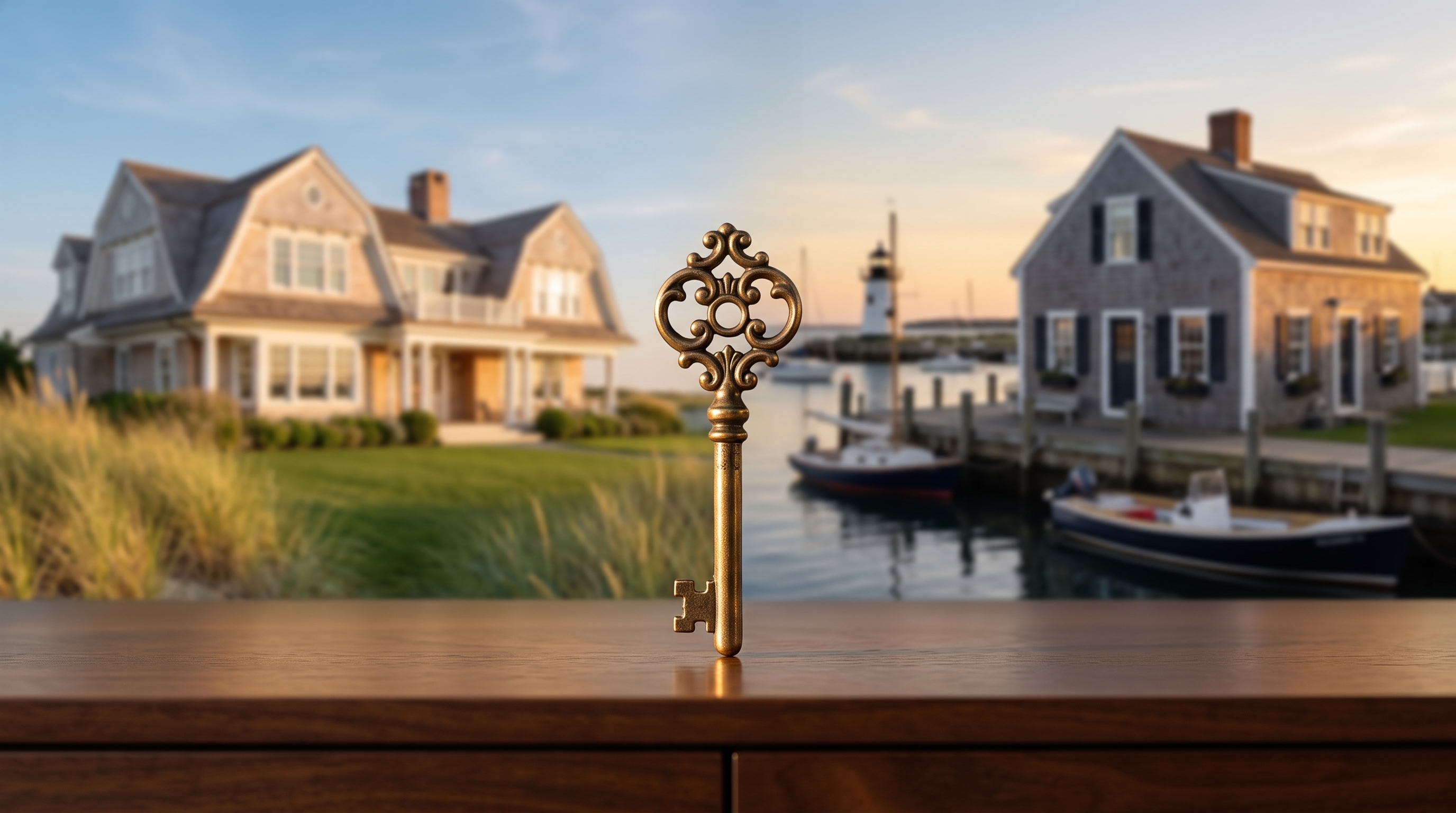 Cover illustration for “Luxury Vacation Rentals in the Hamptons vs Nantucket”