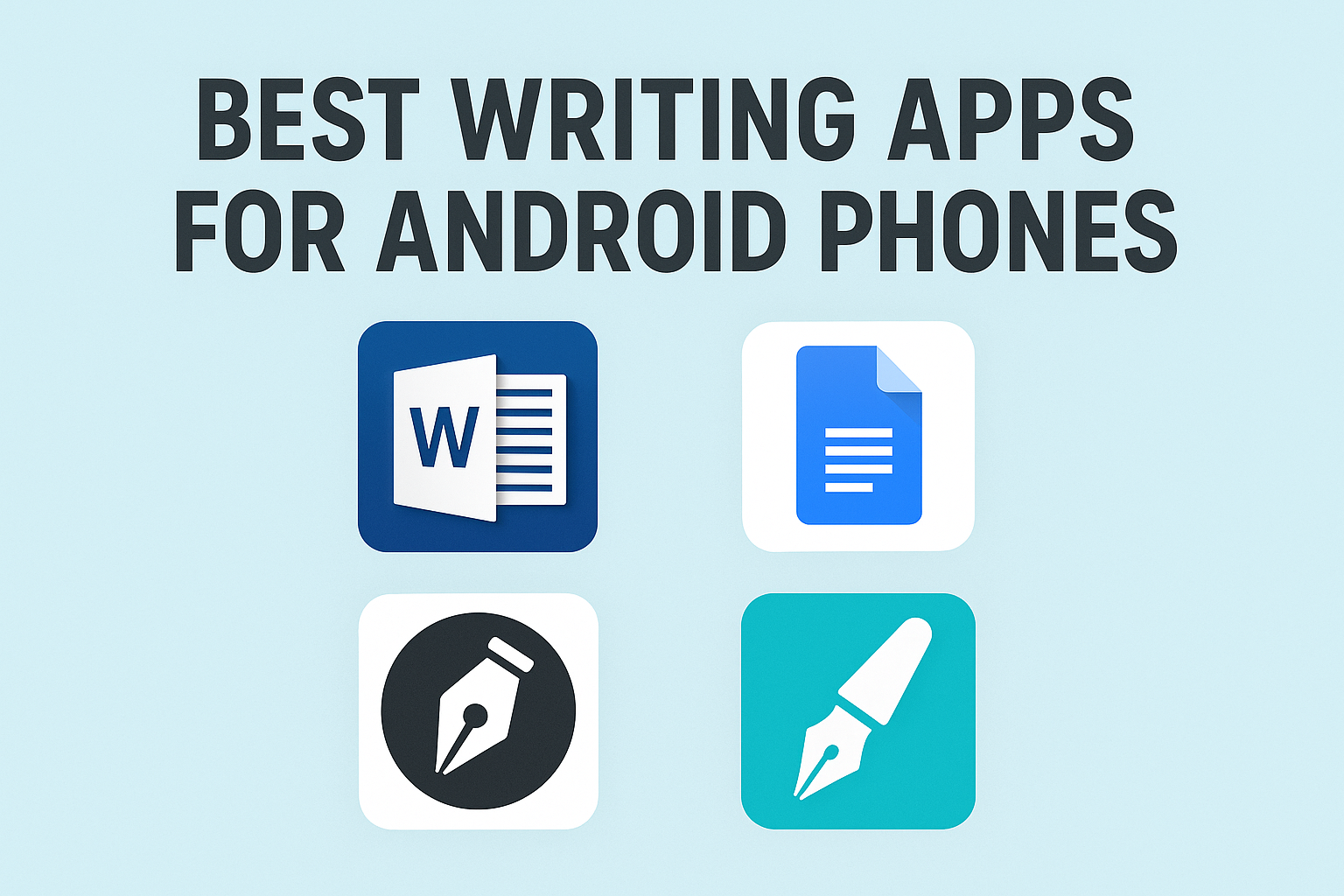 Cover illustration for “Best Writing Apps for Android Phones”