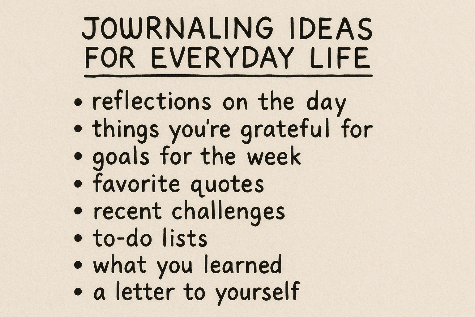 Cover illustration for “Journalling Ideas for Everyday Life”