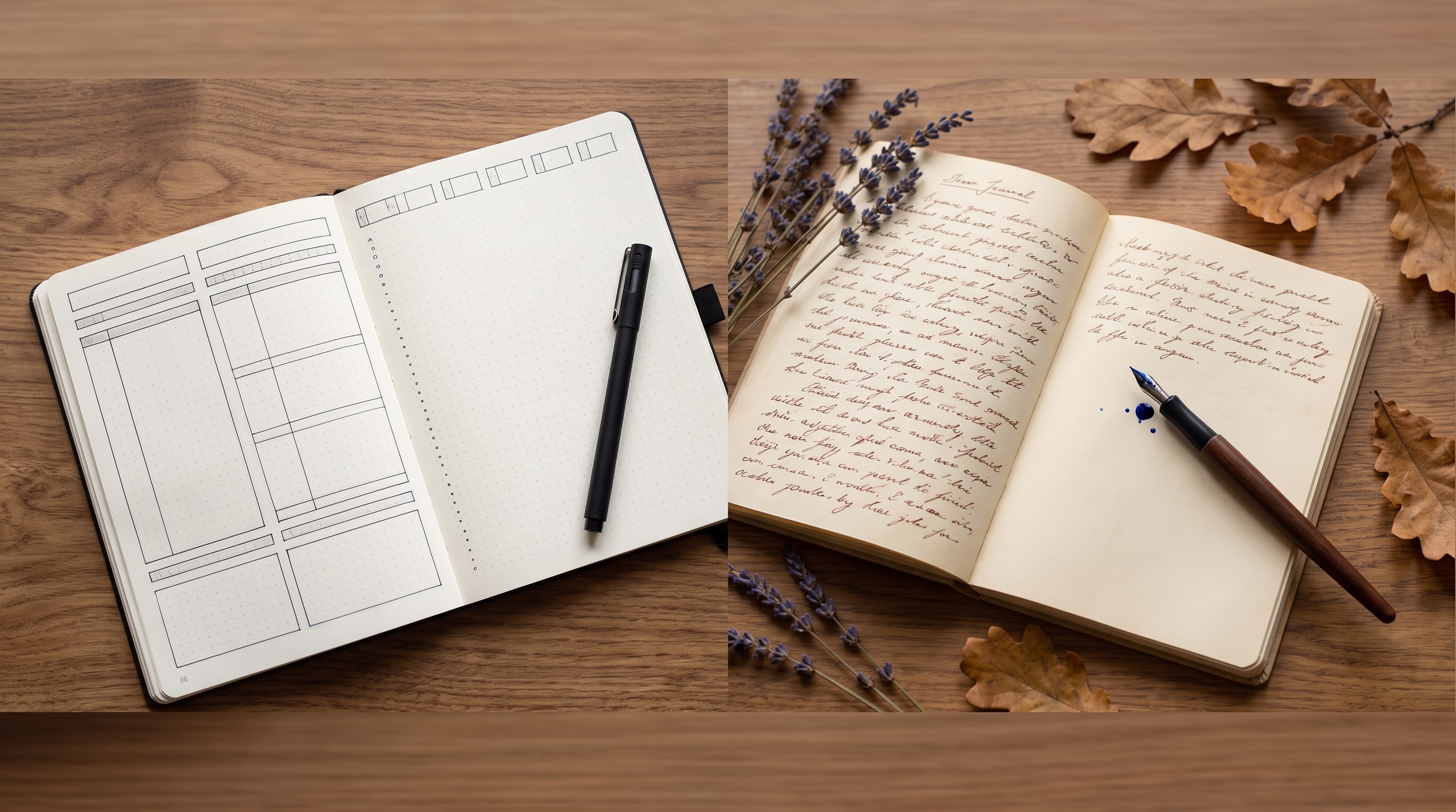 Cover illustration for “Bullet Journaling vs Traditional Journaling”