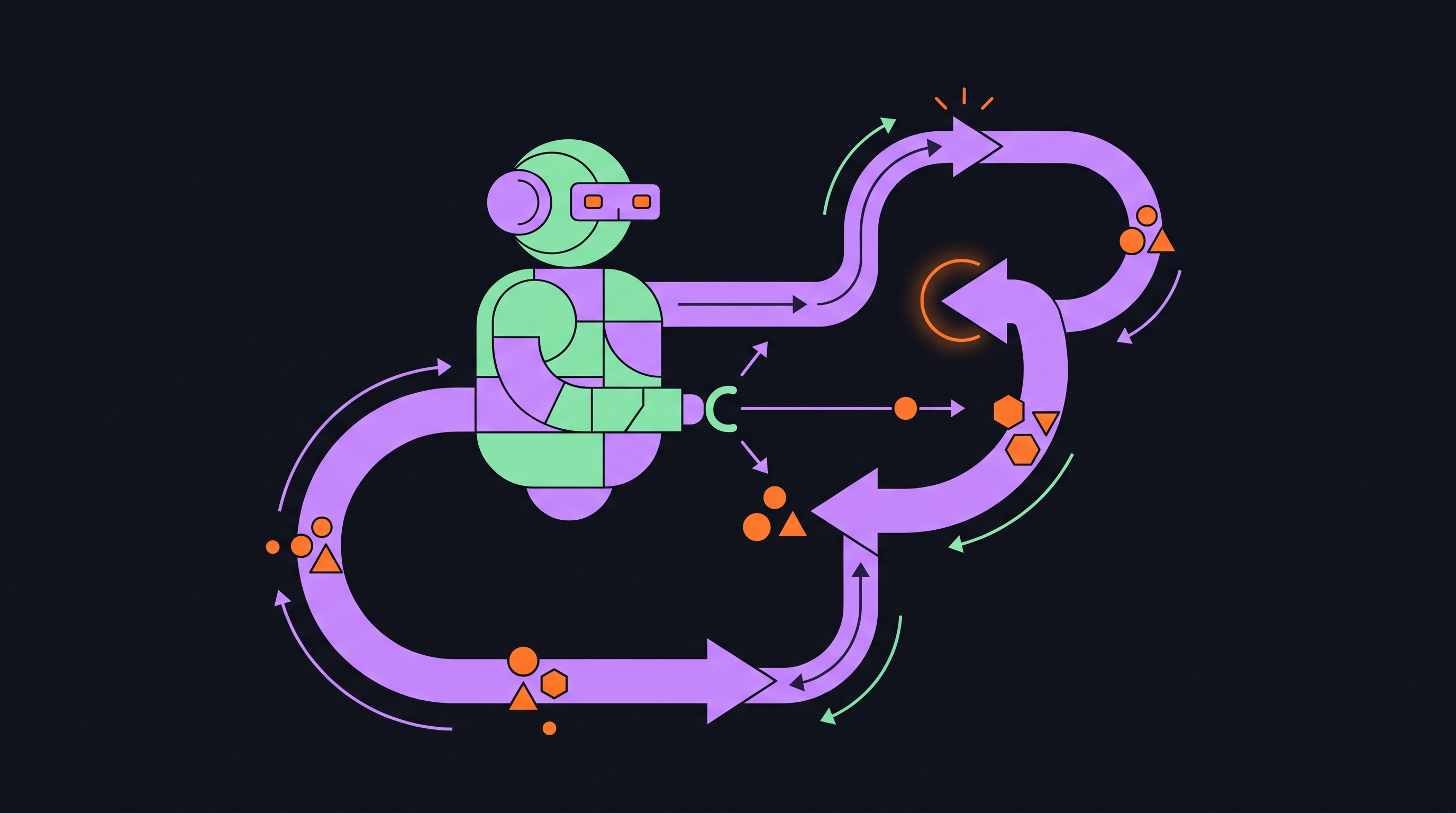 Cover illustration for “Reinforcement Learning Techniques Behind Coding Agents”