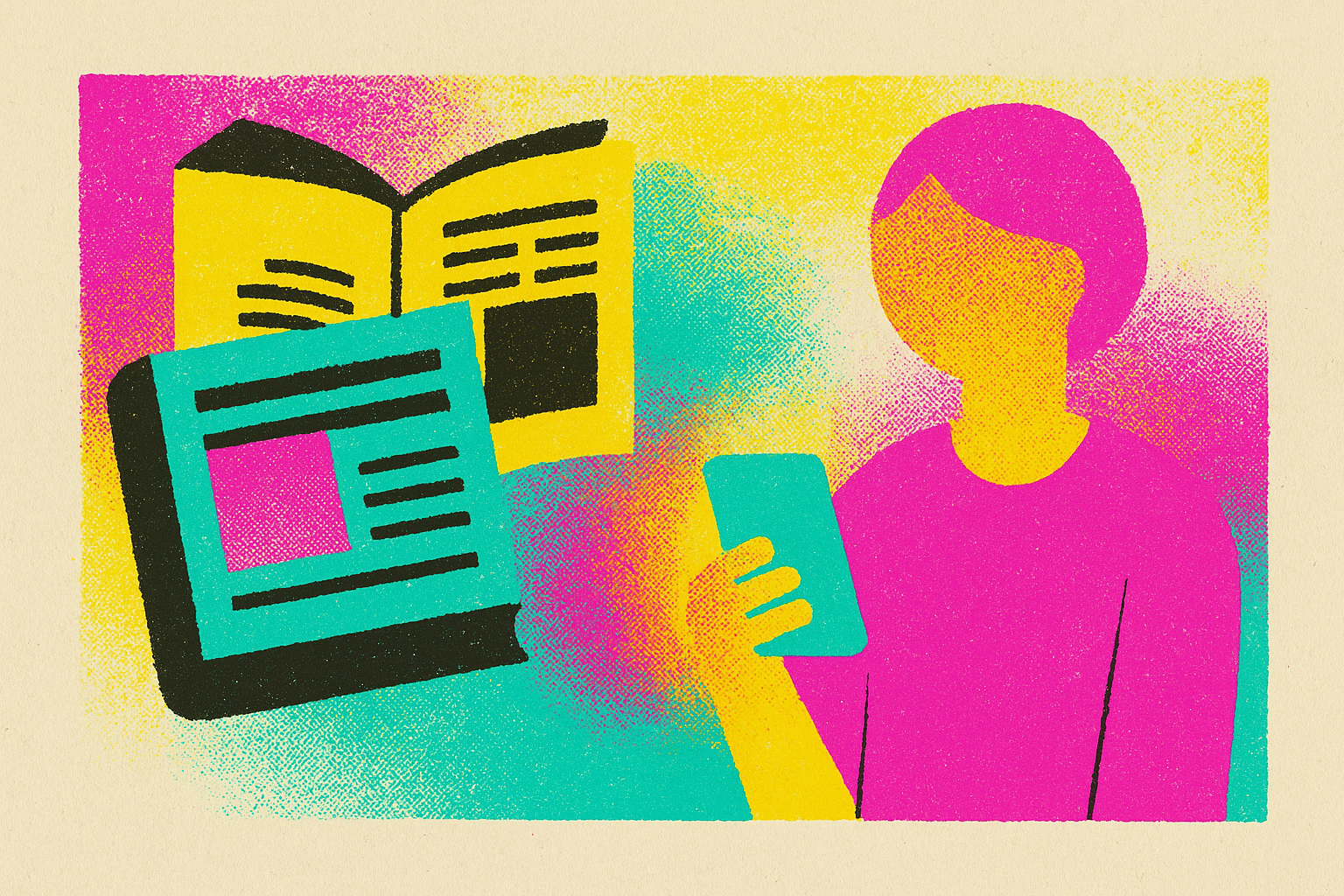 Cover illustration for “Creator Economy Impact on Traditional Media and Publishing”