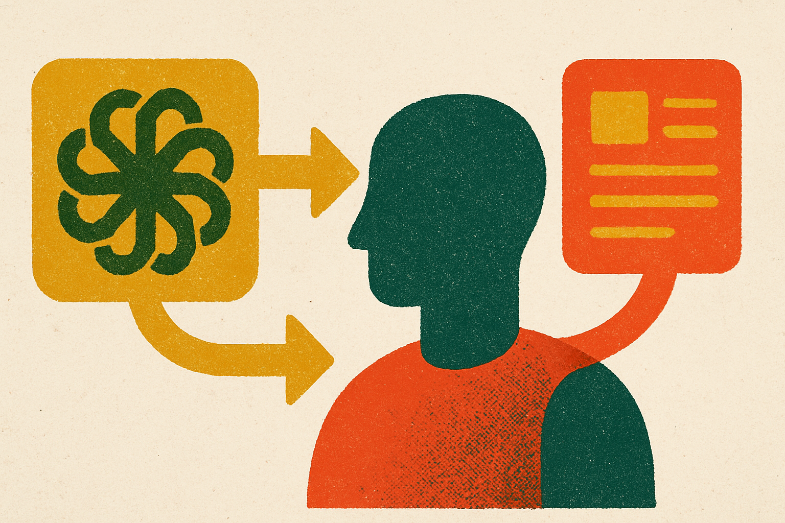 Cover illustration for “How AI Powered Content Generation Works”