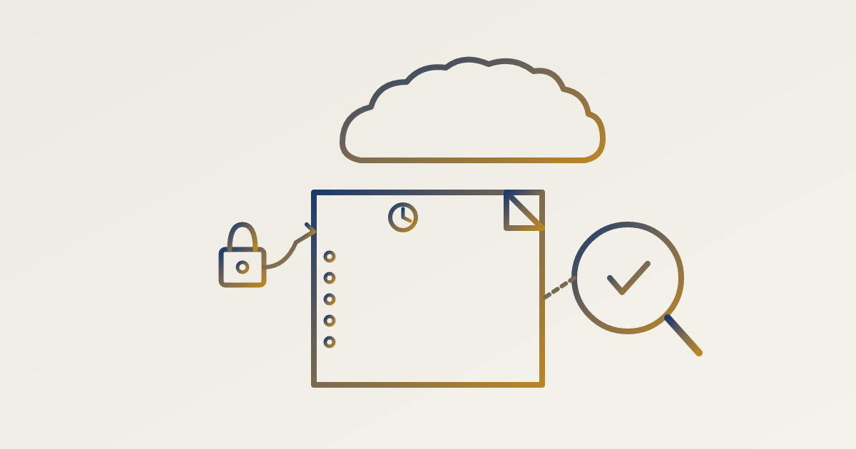Cover illustration for “Audit Trail Requirements for Cloud-Based Systems”