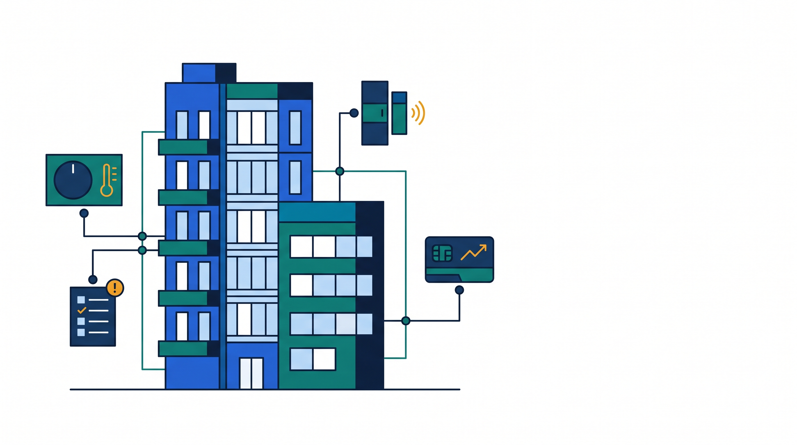 Cover illustration for “Technology in Property Management Operations”