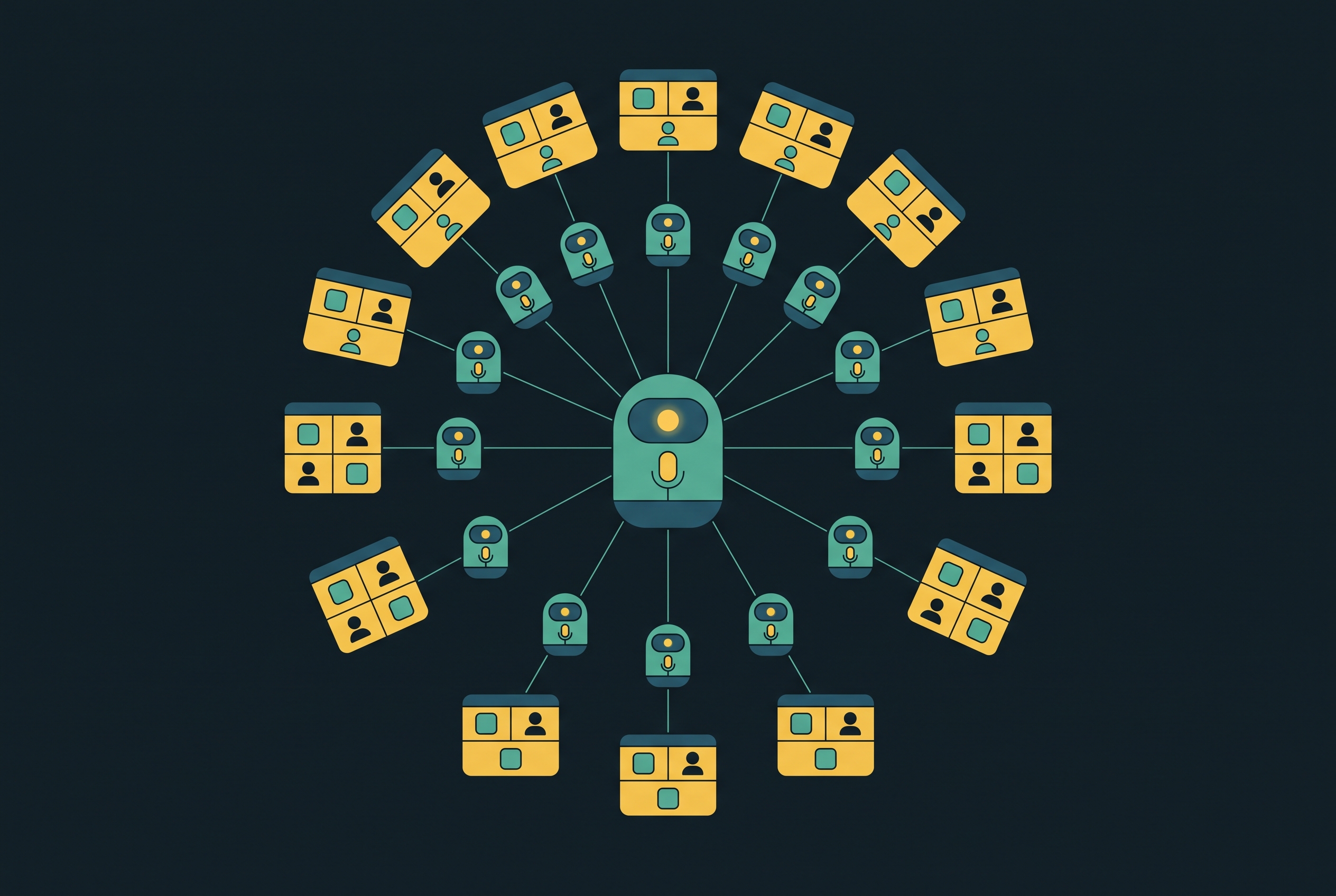 Cover illustration for “Scaling Recording Bots Across Concurrent Meetings”