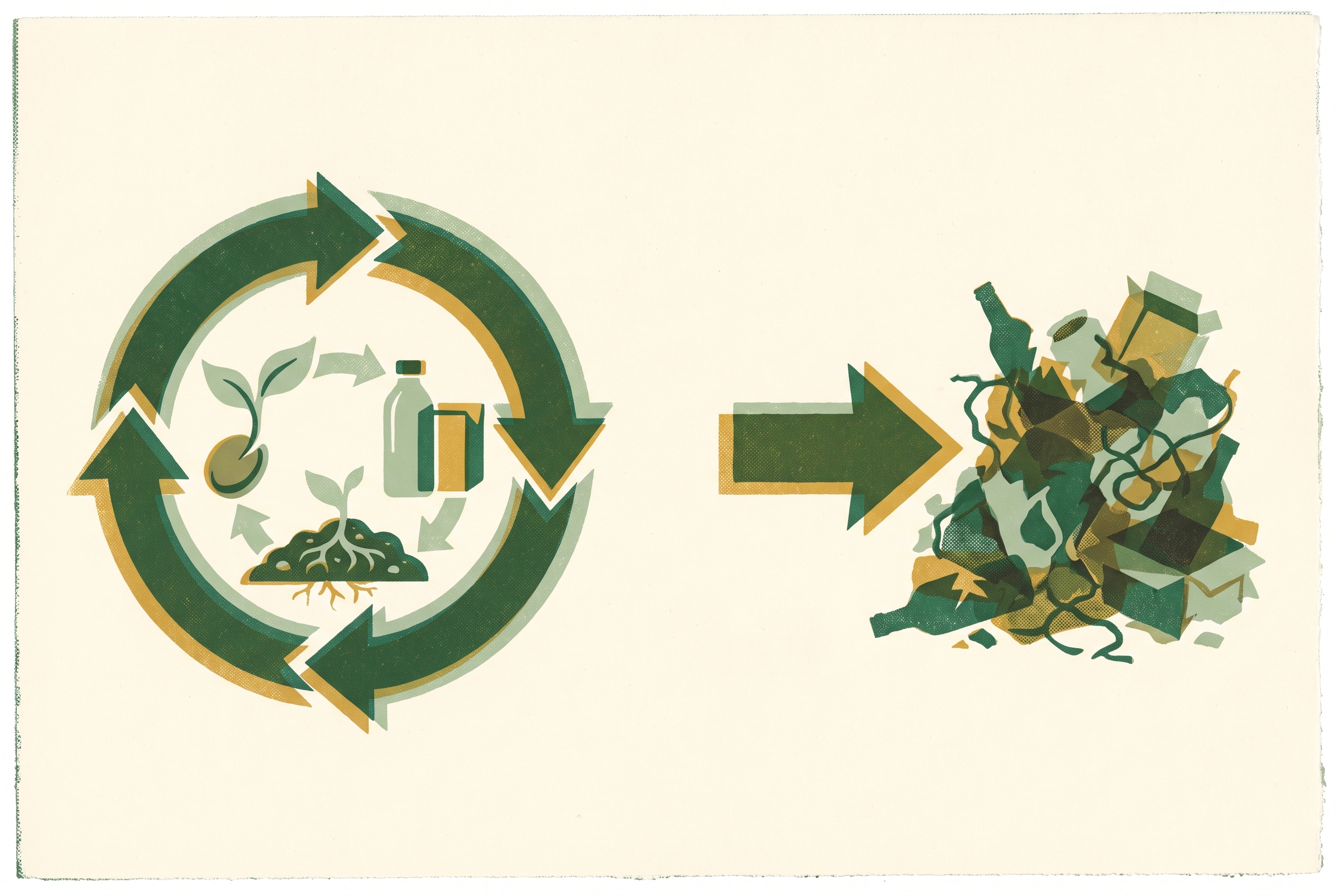 Cover illustration for “Cradle to Cradle vs Cradle to Grave Design”