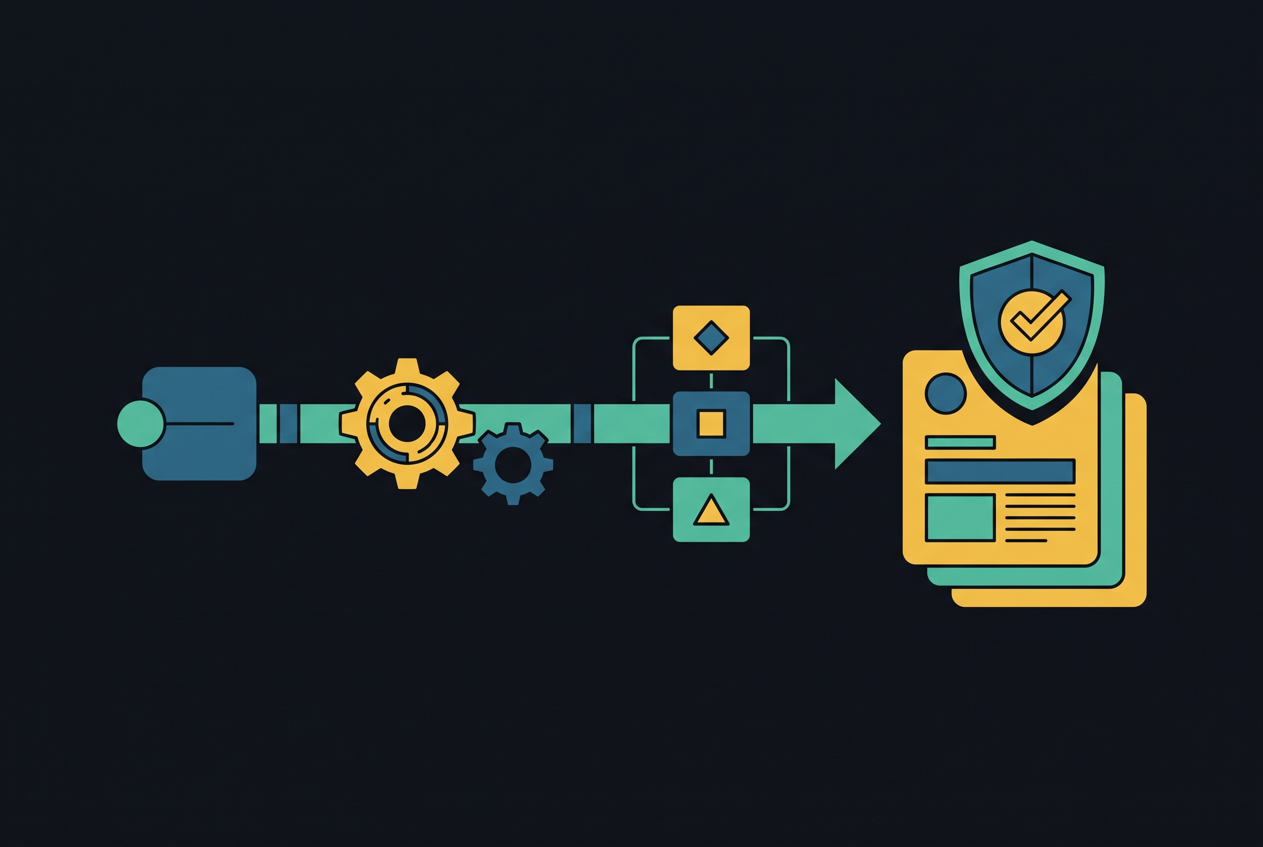 Cover illustration for “Managing Evidence for Automated Controls in CI/CD Pipelines”
