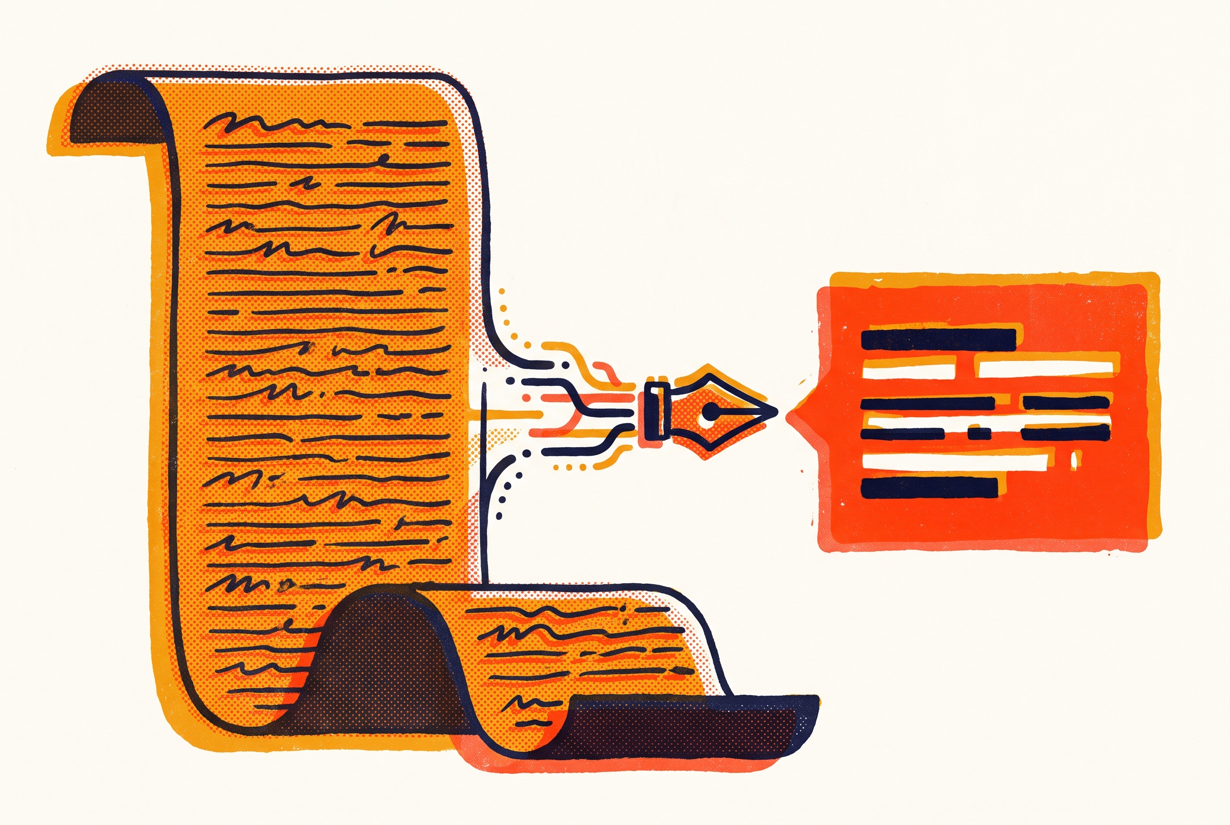 Cover illustration for “AI Writing for Long-Form SEO Articles vs Short-Form Ad Copy”