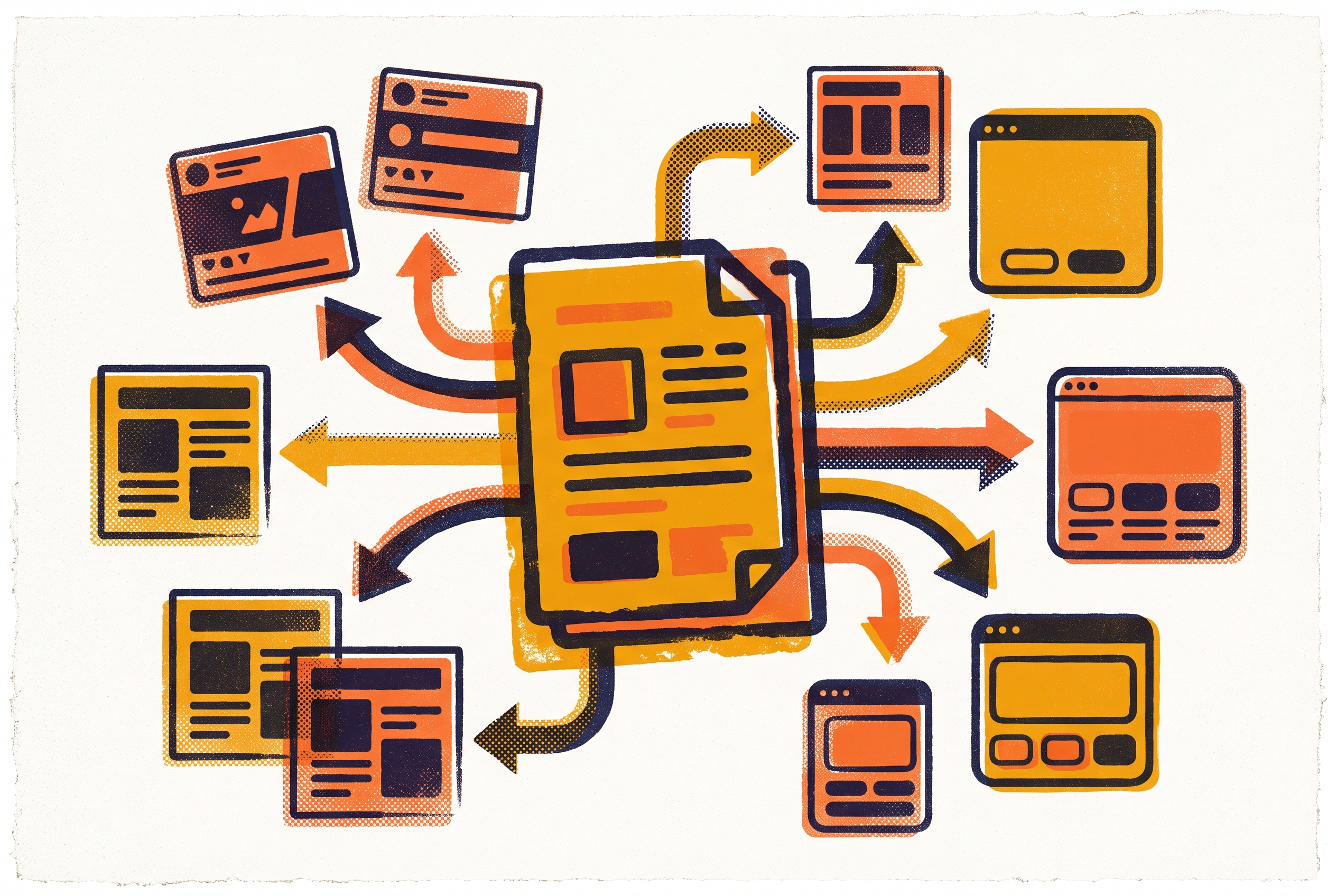 Cover illustration for “Content Repurposing Workflow From Long-Form to Multi-Channel”