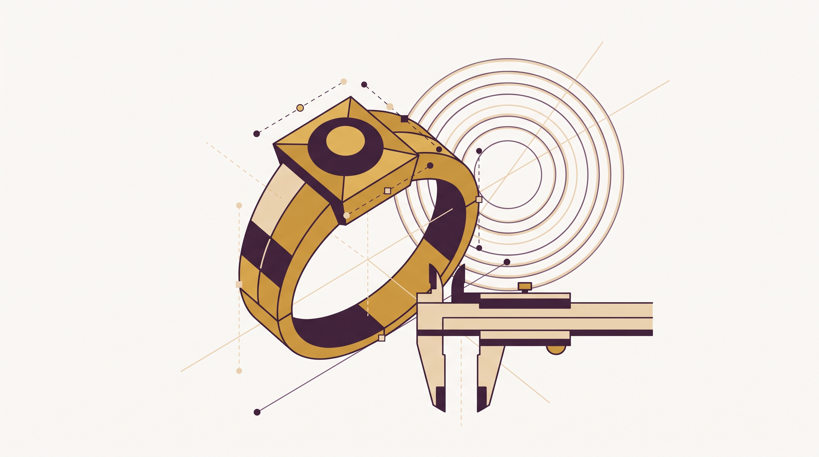 Cover illustration for “Ring Sizing Tolerances and Parametric Adjustment in Jewelry CAD”