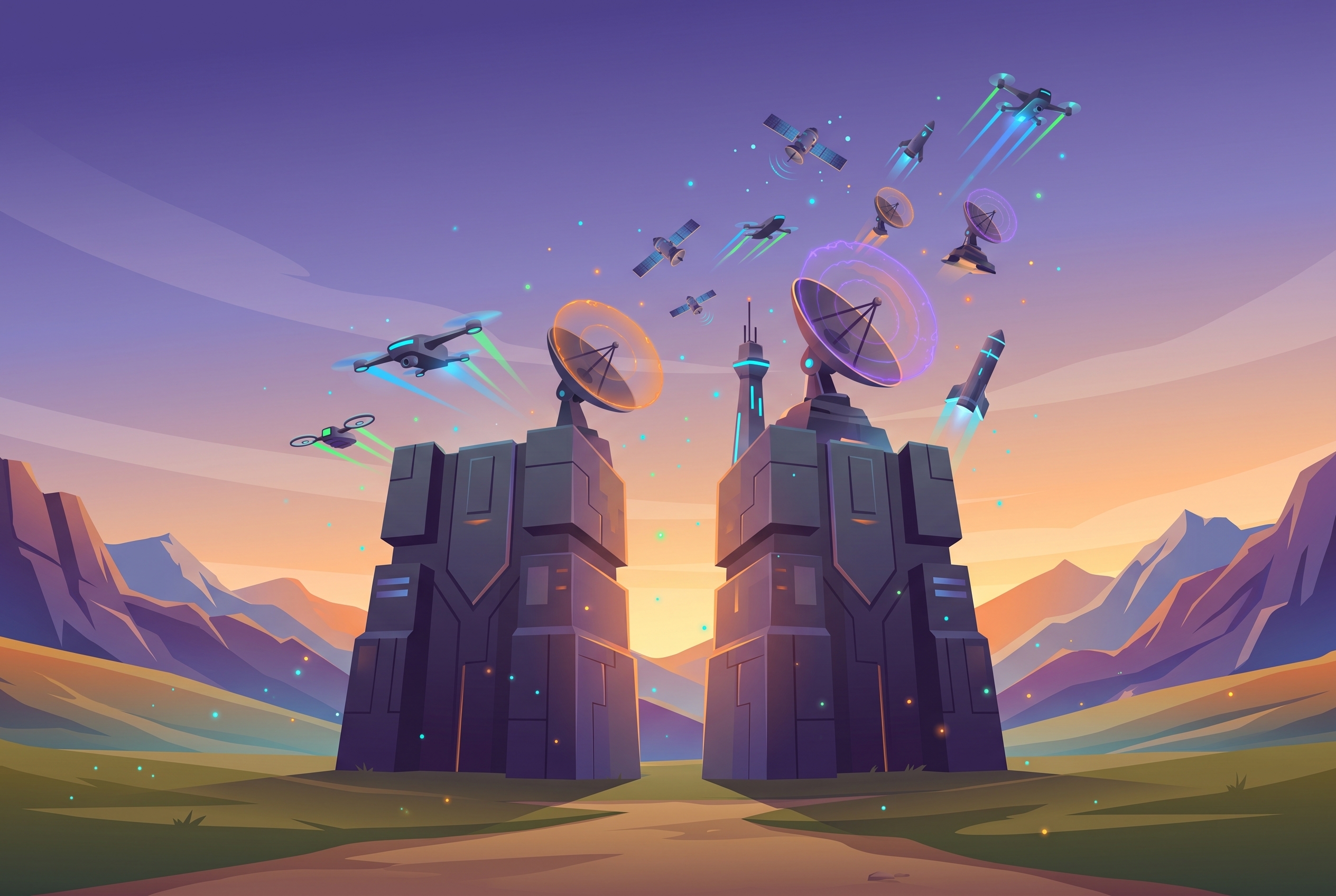 Cover illustration for “Defense Tech Venture Rounds Beyond Anduril and Palantir”