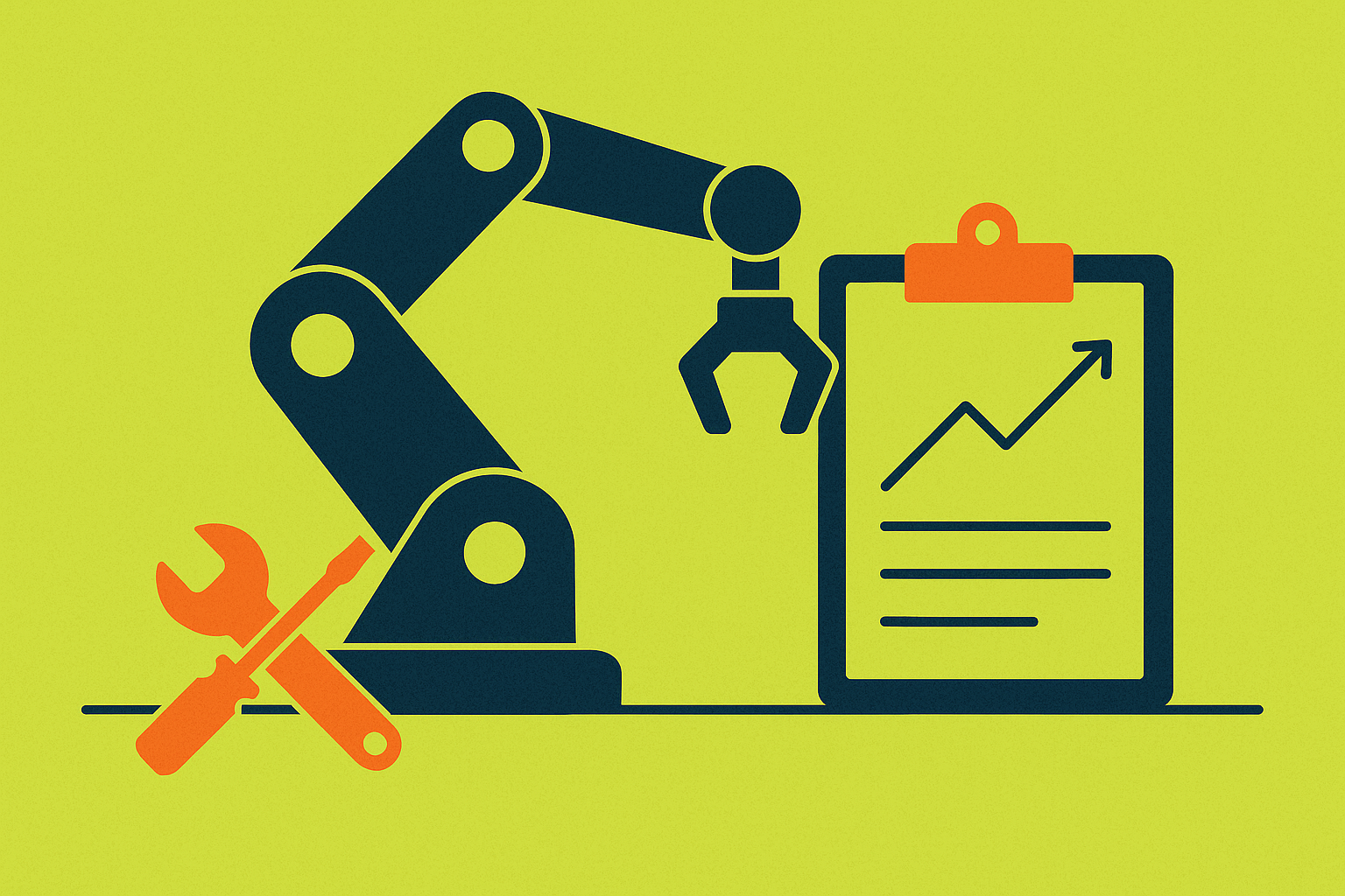 Cover illustration for “Maintenance Cost Benchmarks for Industrial Robot Fleets”
