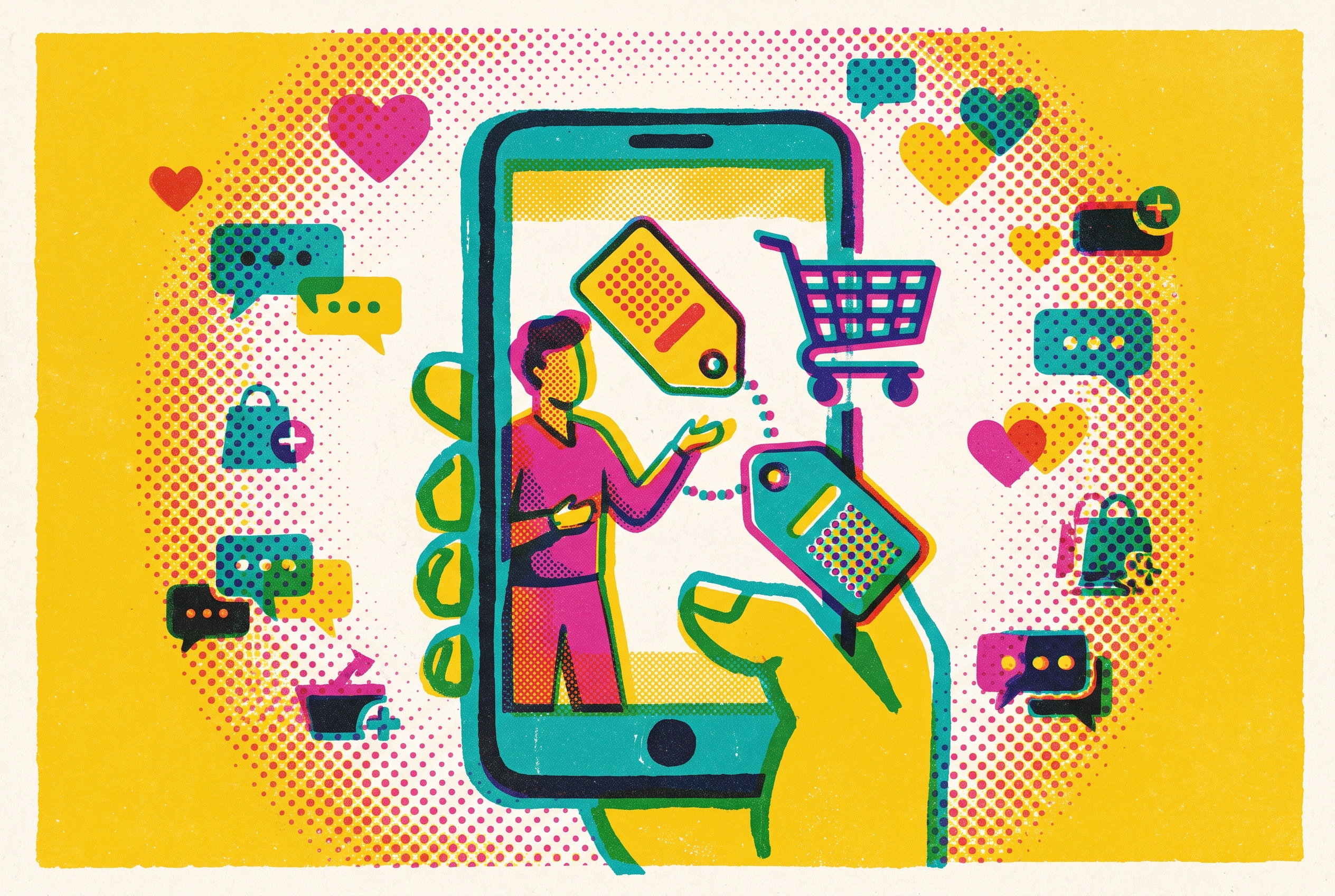 Cover illustration for “Social Commerce Features Built Into Influencer Platforms”