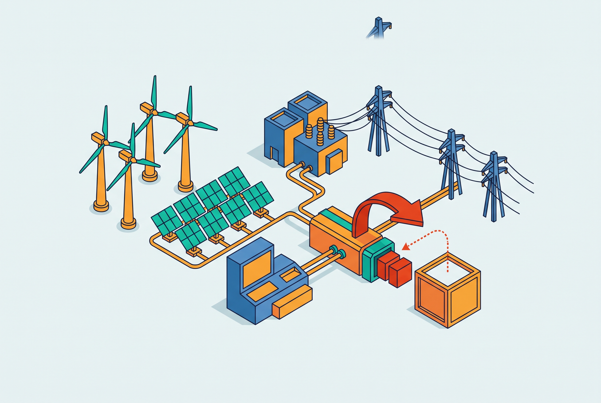 Cover illustration for “Curtailment Risk Management for Renewable Energy Projects”