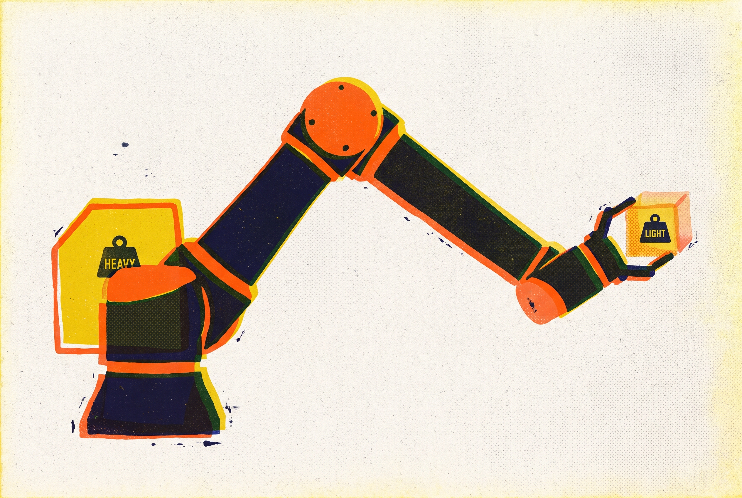 Cover illustration for “Cobot Payload and Reach Trade-Offs for Assembly Tasks”