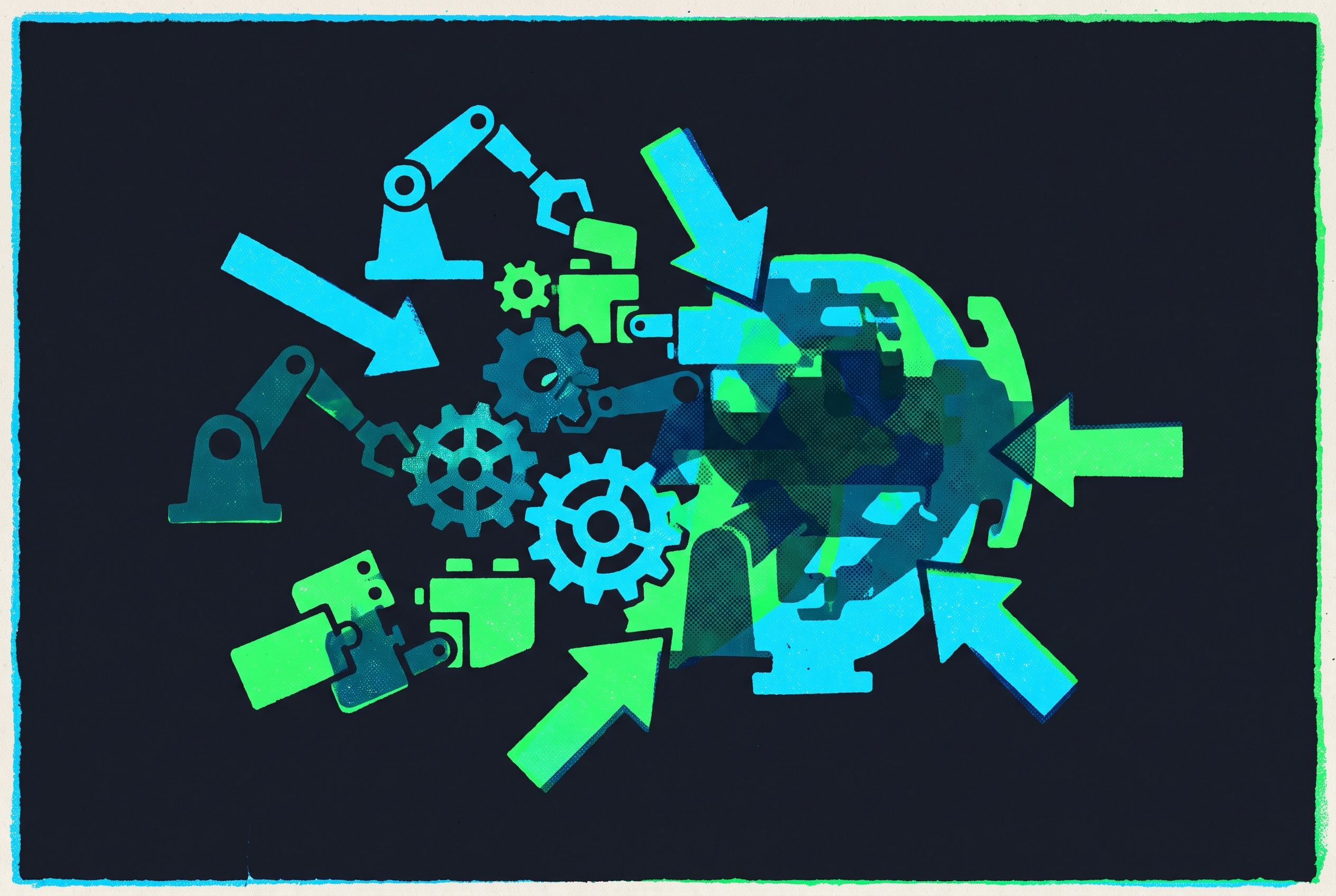 Cover illustration for “Robotics Acquisitions and Consolidation Trends”