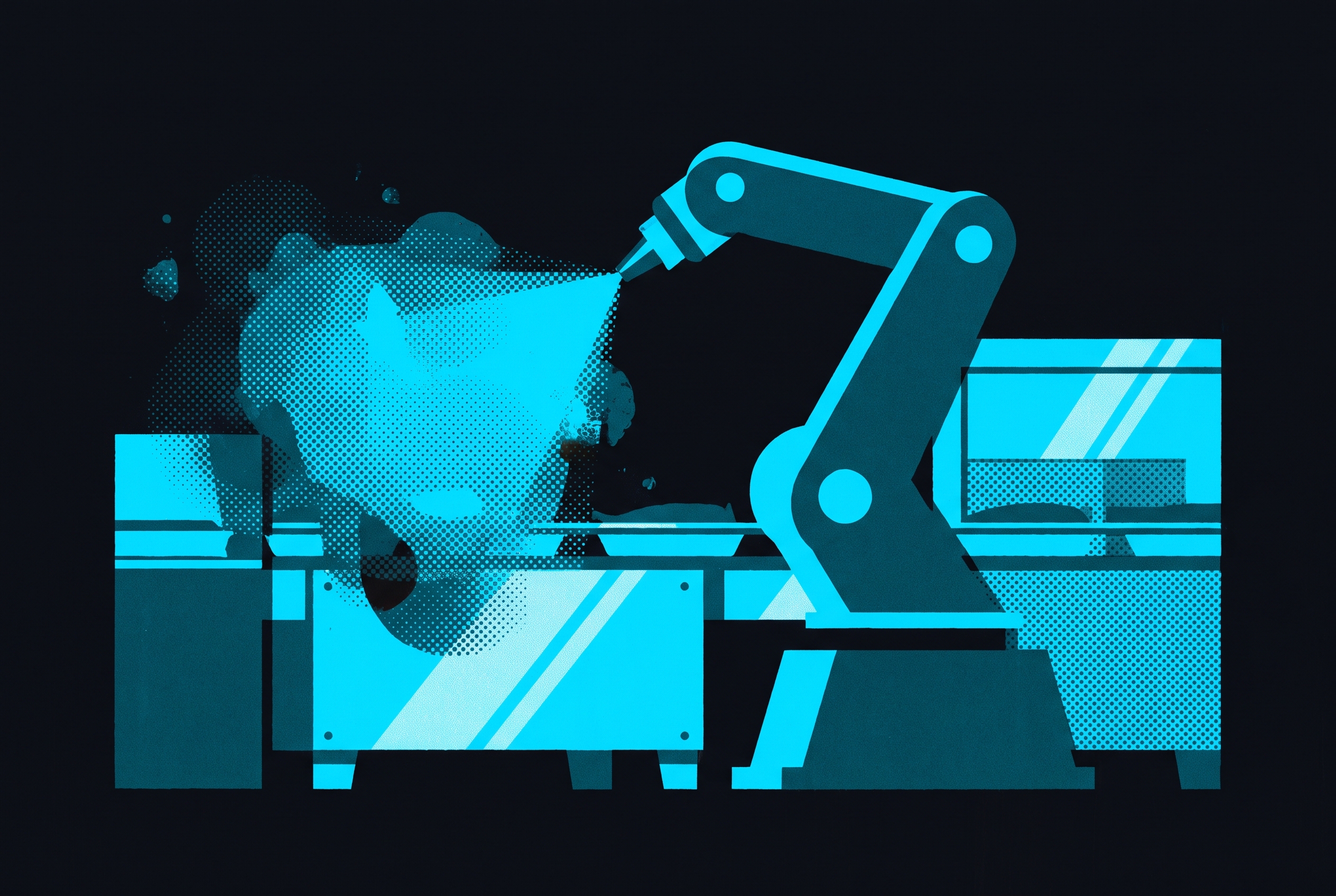 Cover illustration for “Food and Beverage Automation Robot Sanitation Requirements”