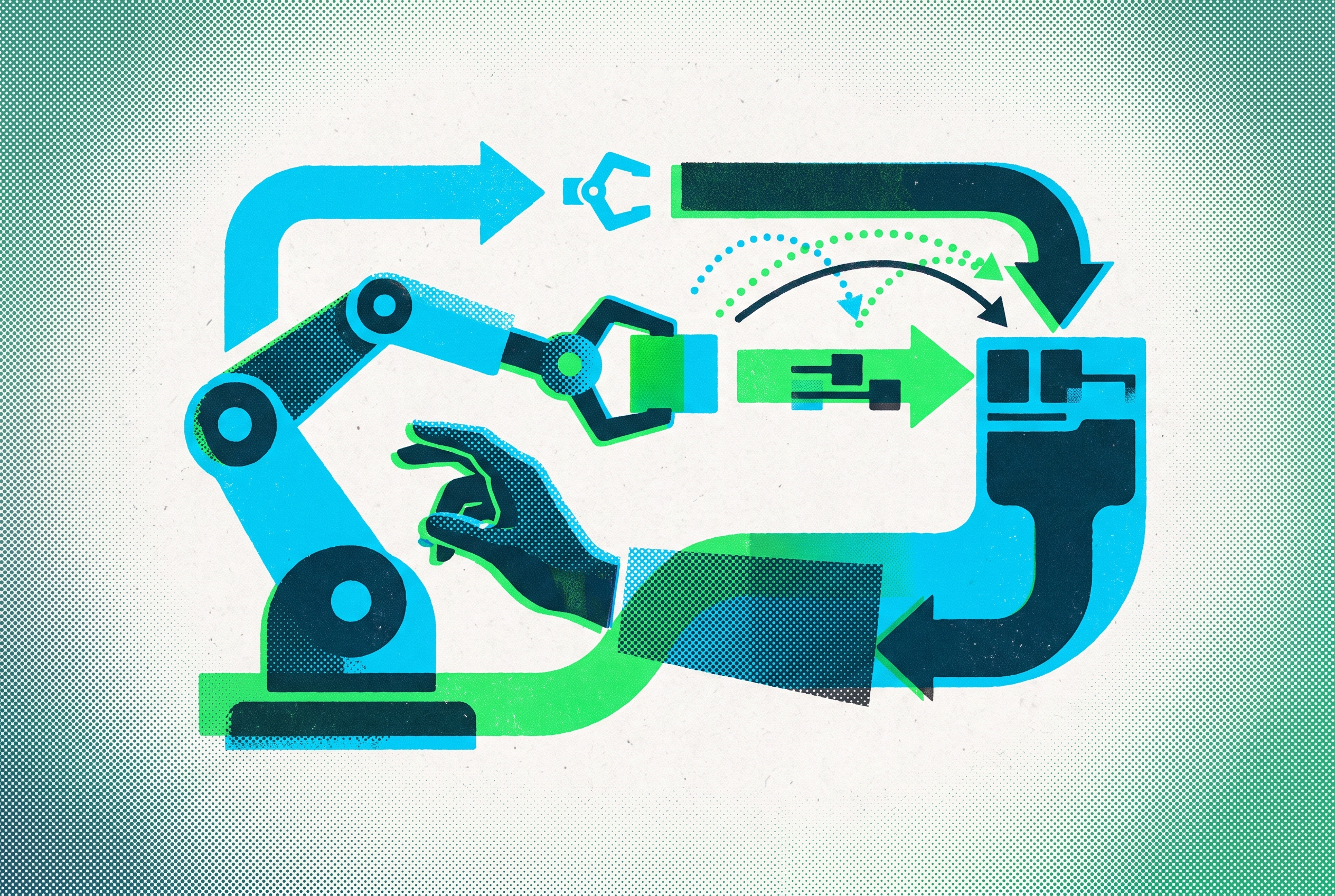Cover illustration for “Imitation Learning Data Collection Pipelines for Manipulation Tasks”