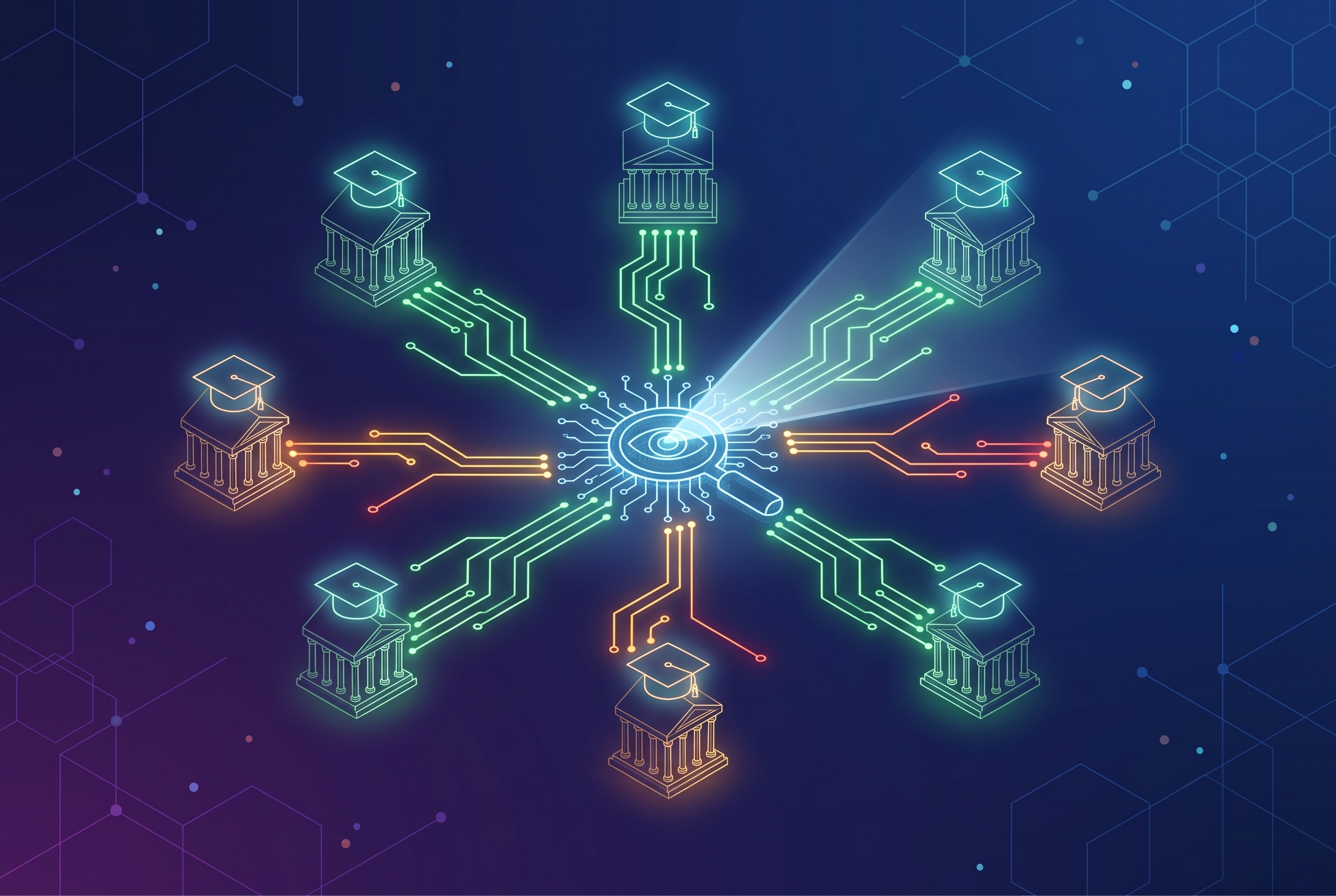 Cover illustration for “AI Detection Policy Inconsistencies Across Higher Education Institutions”