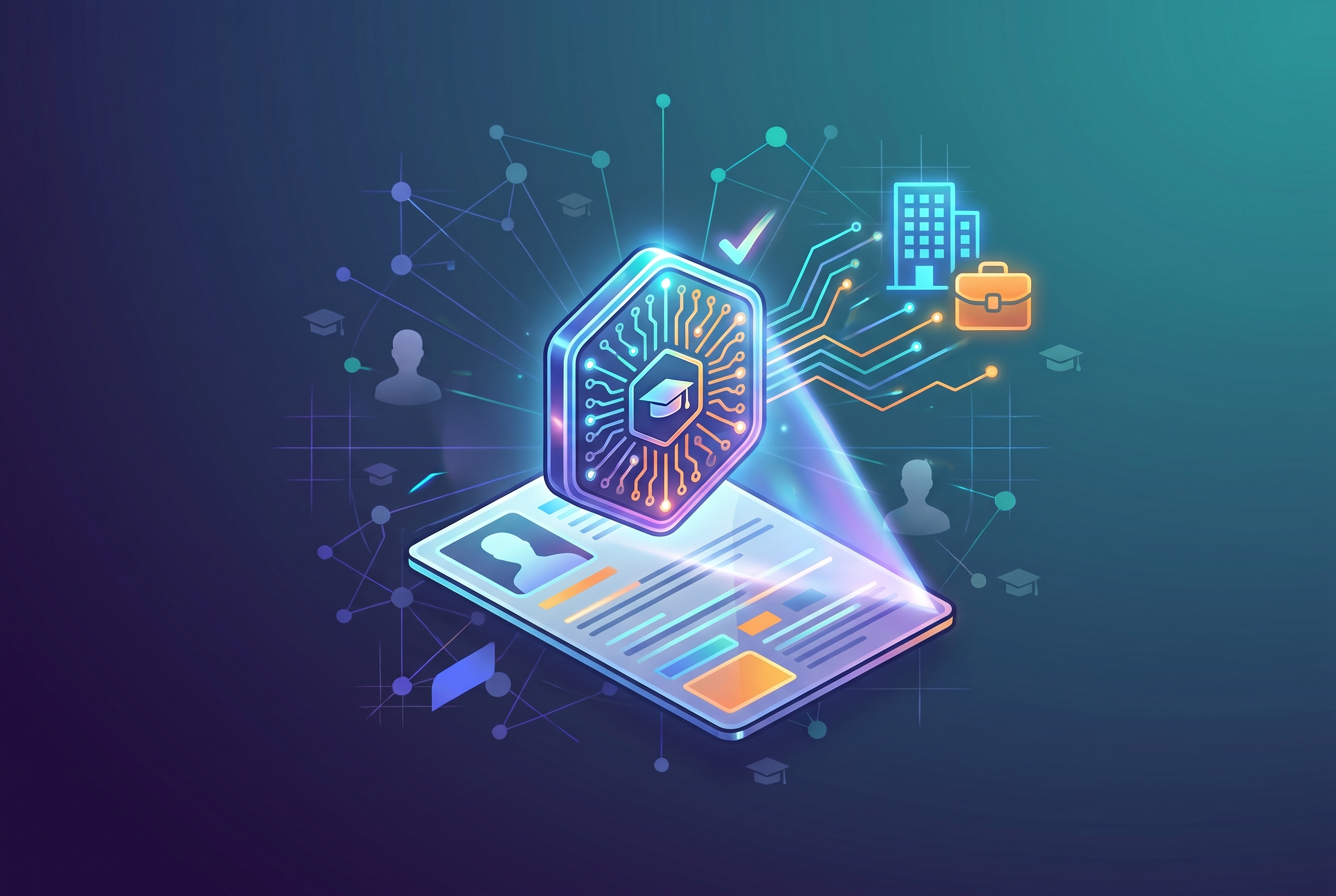 Cover illustration for “Employer Recognition of Digital Badges in Hiring Workflows”