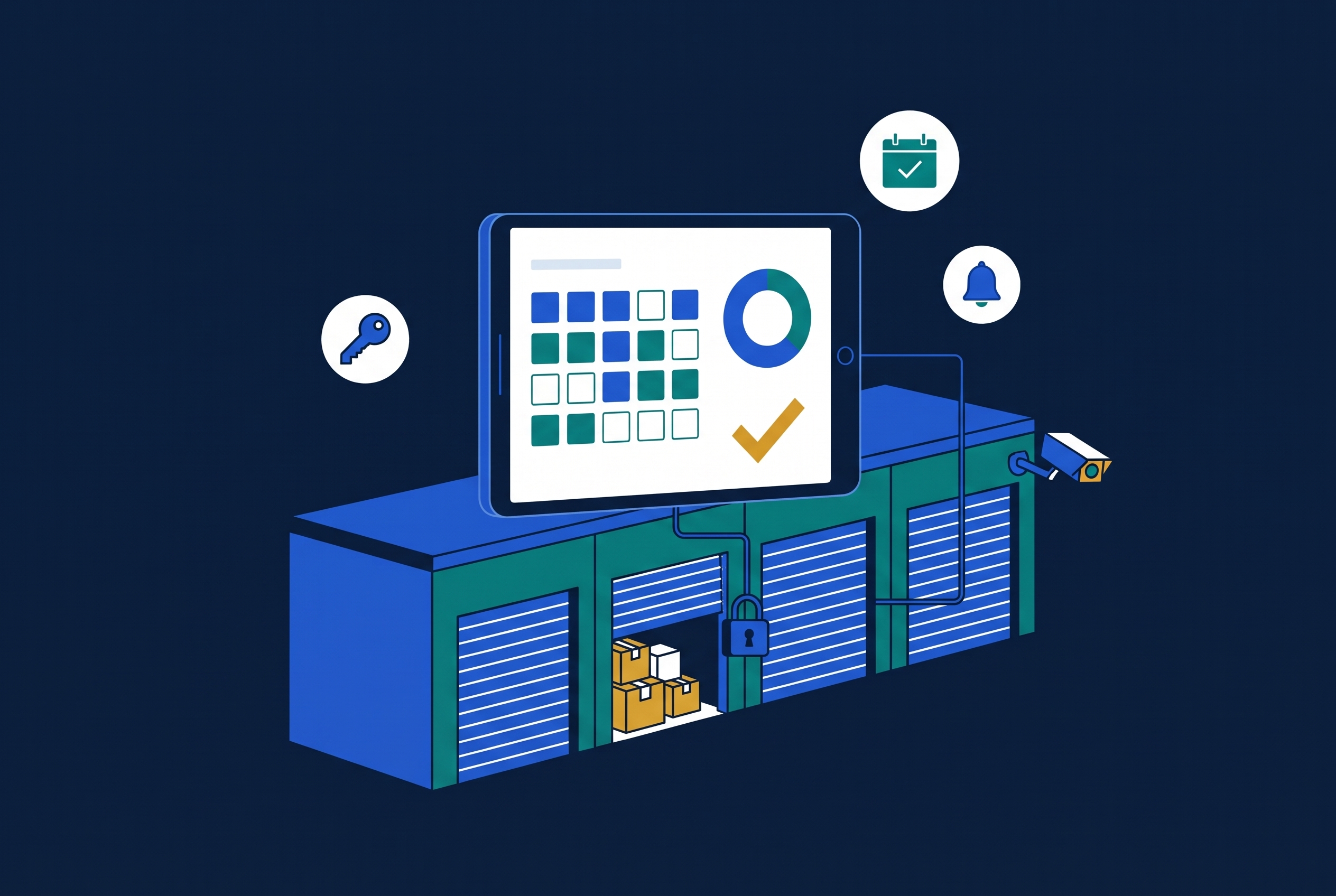 Cover illustration for “Property Management Technology for Self-Storage Operators”