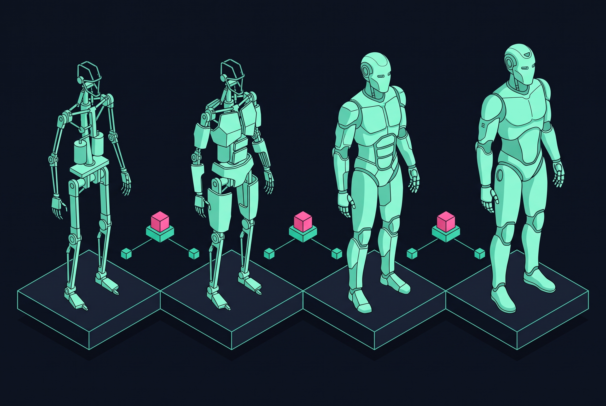 Cover illustration for “Figure AI Robot Development Timeline”