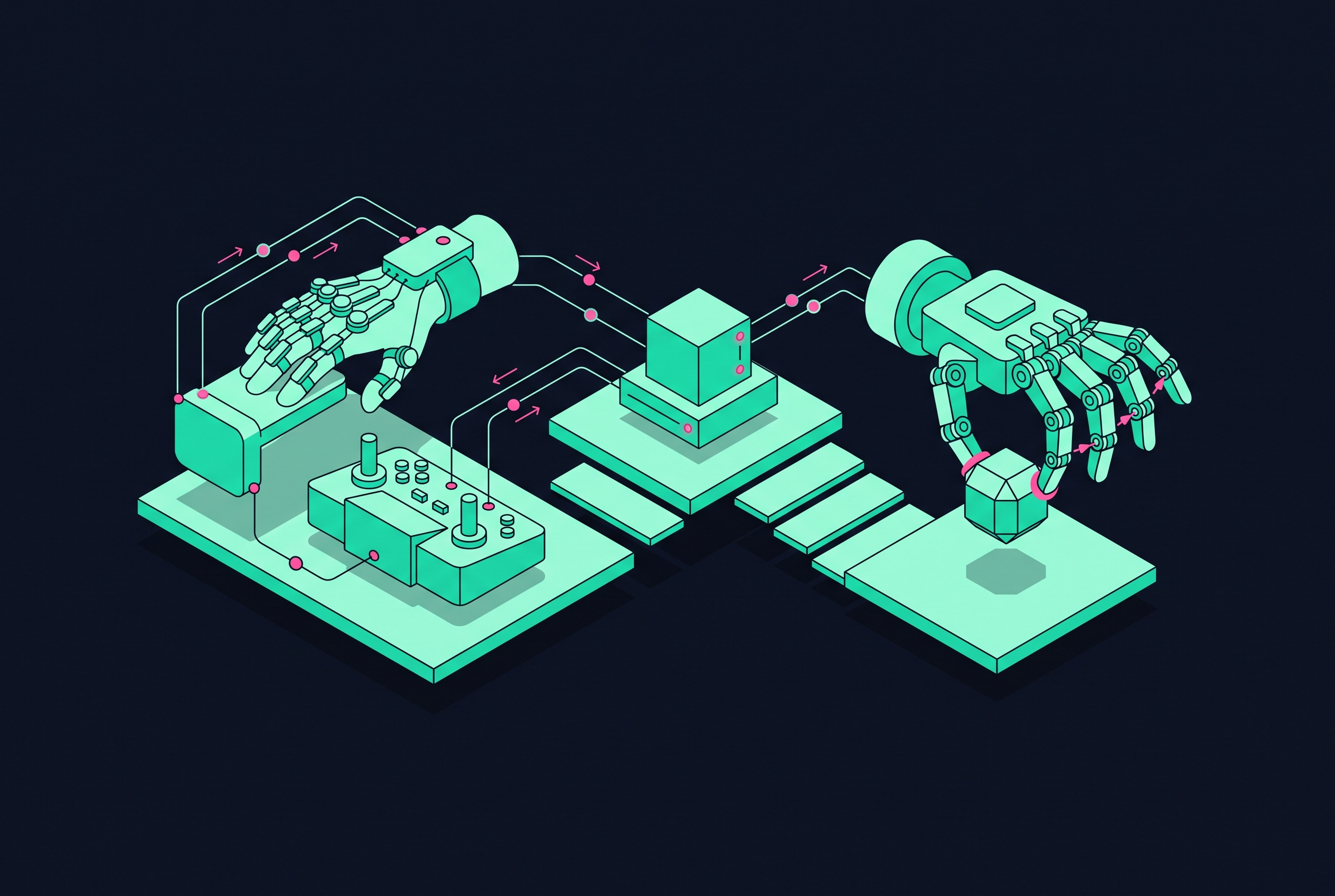 Cover illustration for “Teleoperation Data Collection for Dexterous Skill Training”