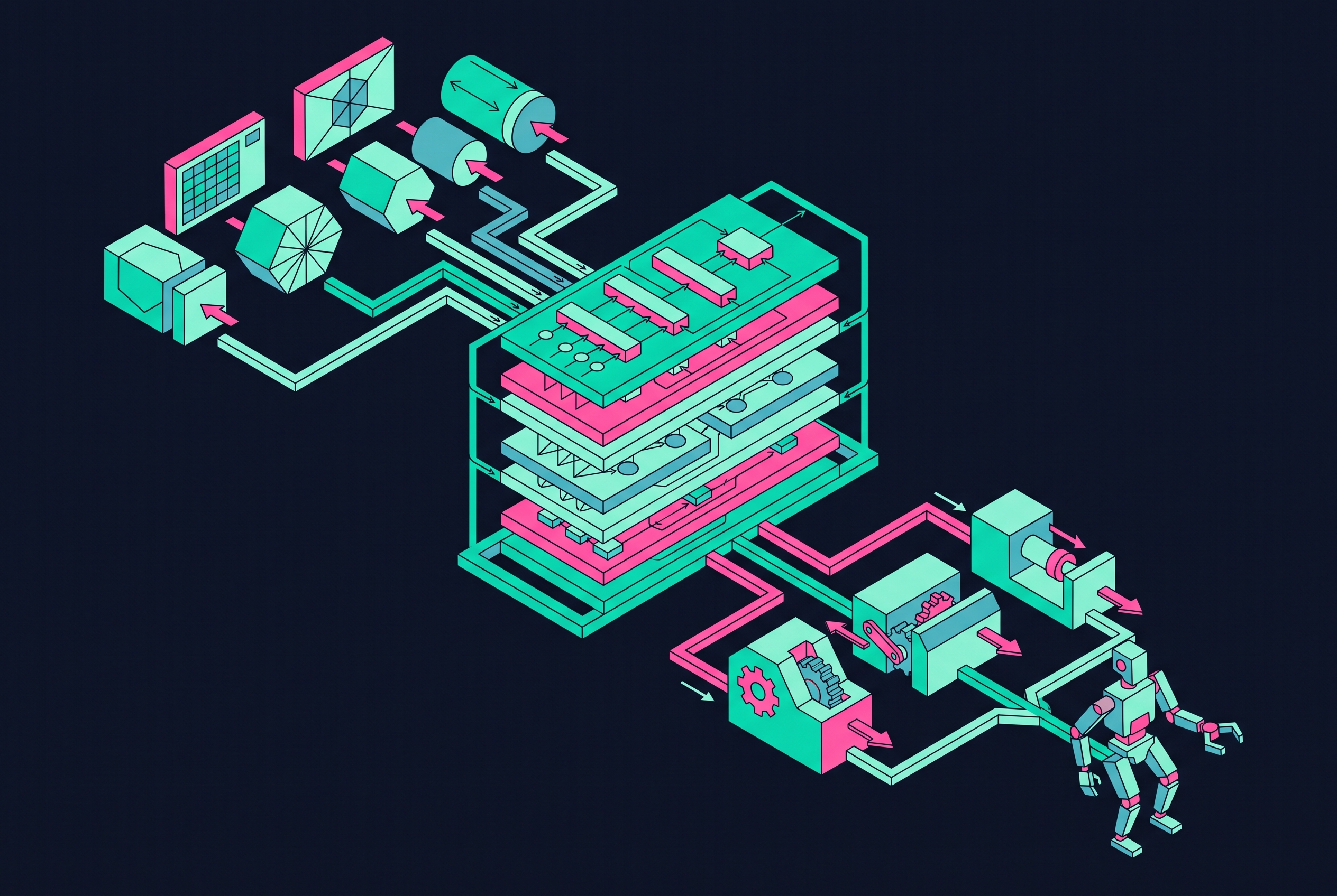 Cover illustration for “Physical Intelligence PI Zero Policy Model Architecture”