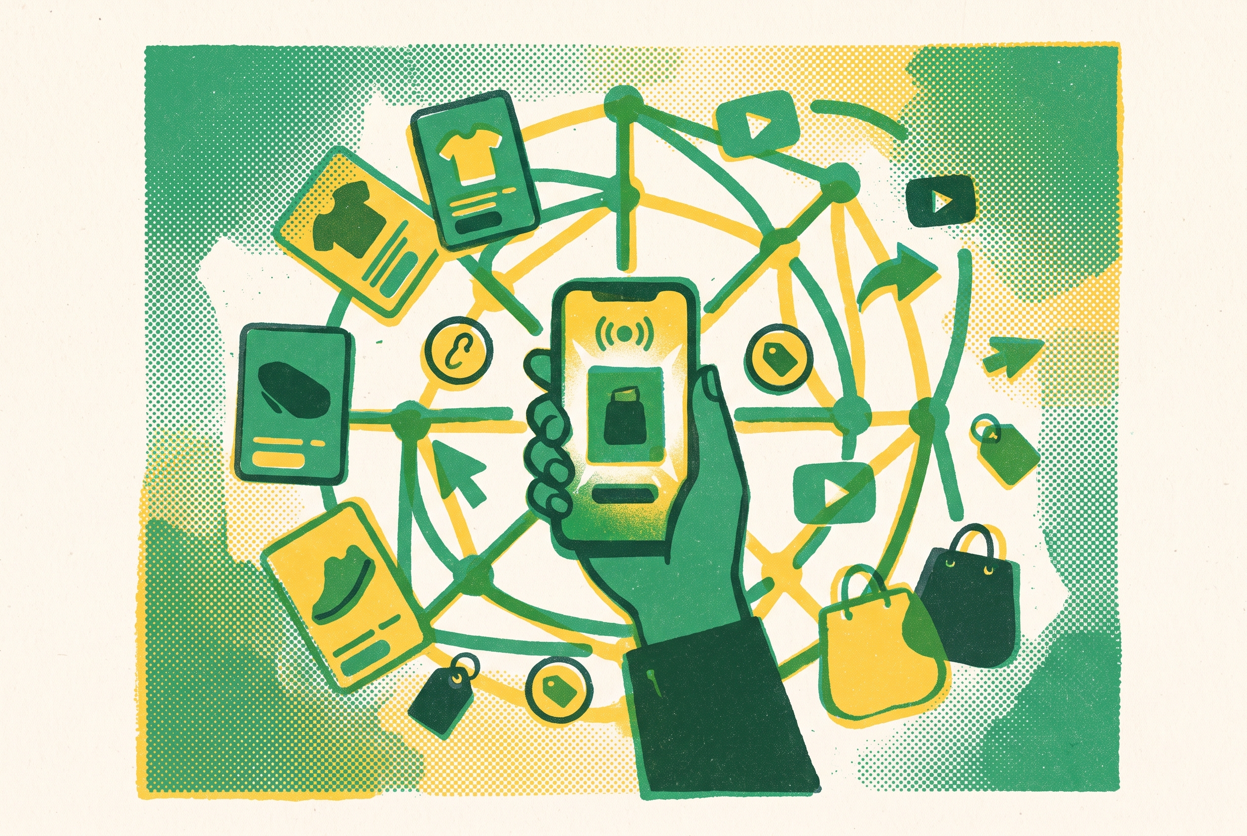 Cover illustration for “Live Commerce Integration in Product Marketplace Platforms”