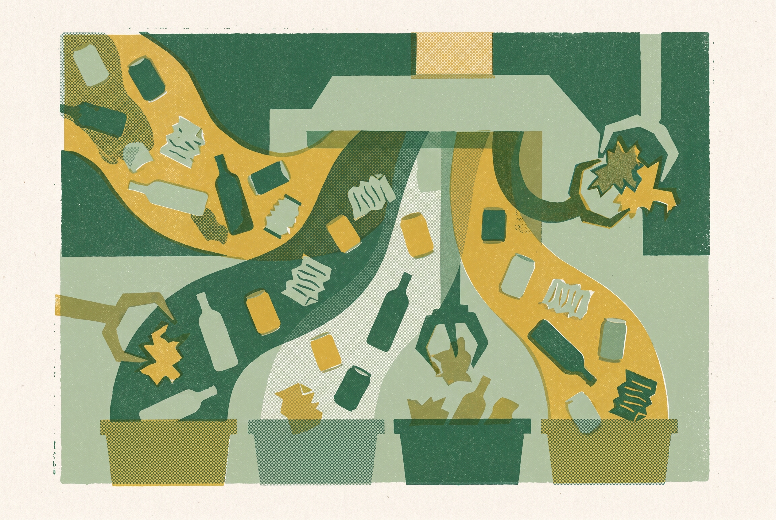 Cover illustration for “Contamination Reduction Strategies in Municipal Recycling”