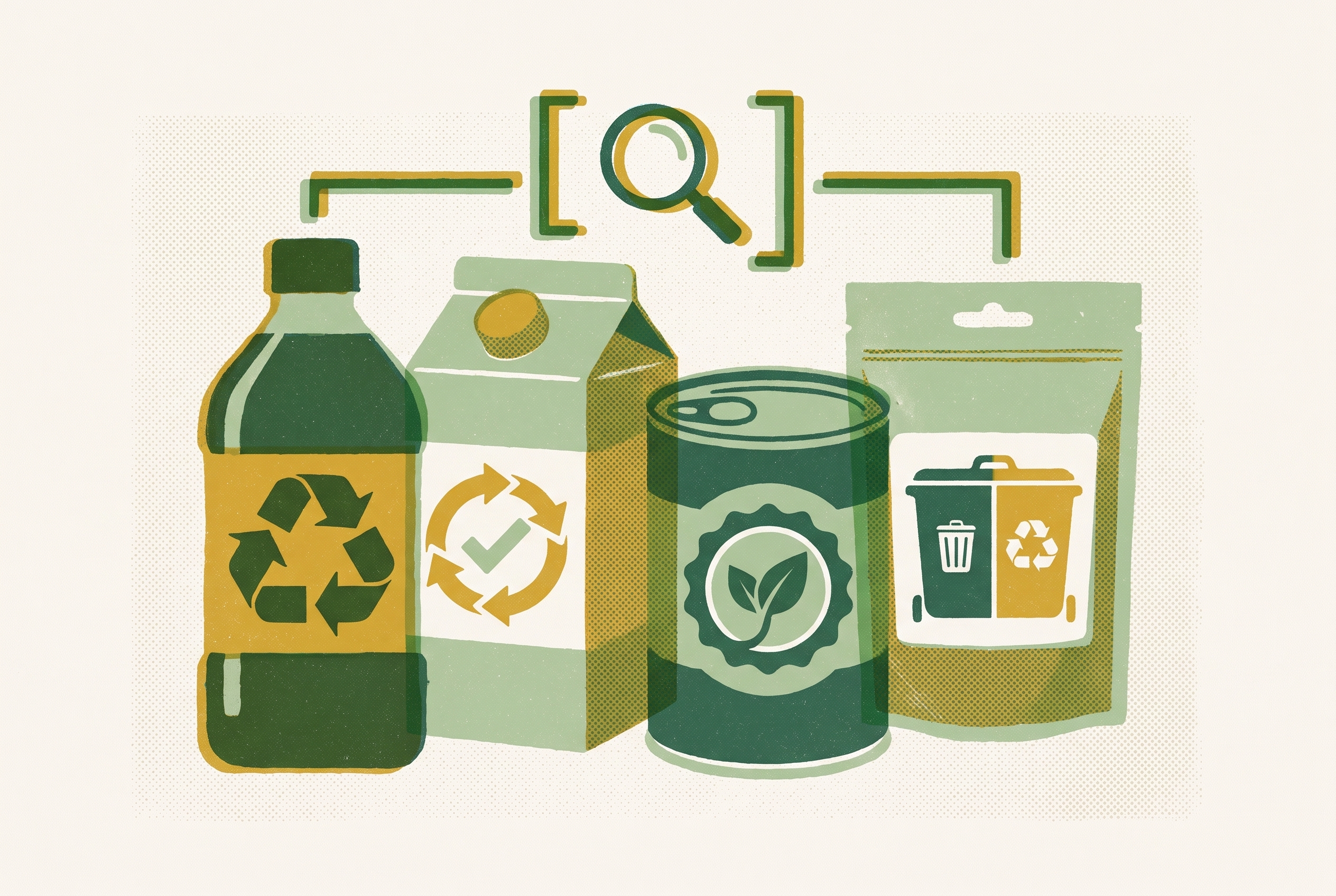 Cover illustration for “Consumer-Facing Recycling Label Standards Compared”