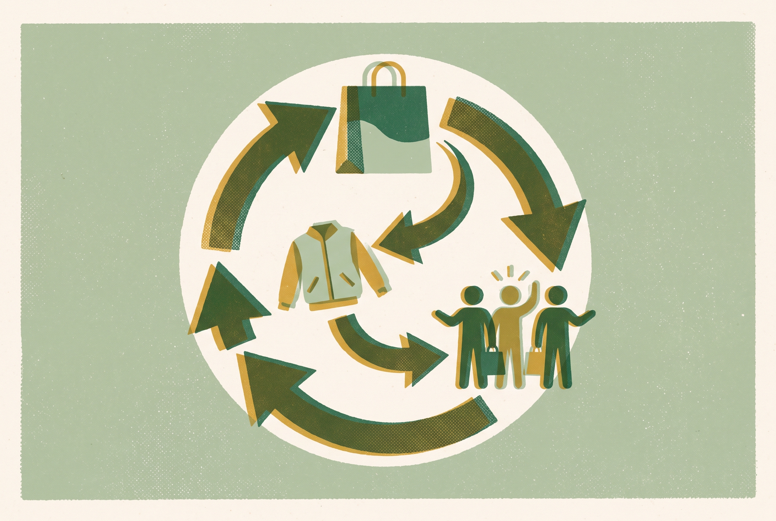 Cover illustration for “Recommerce as a Customer Retention Strategy”