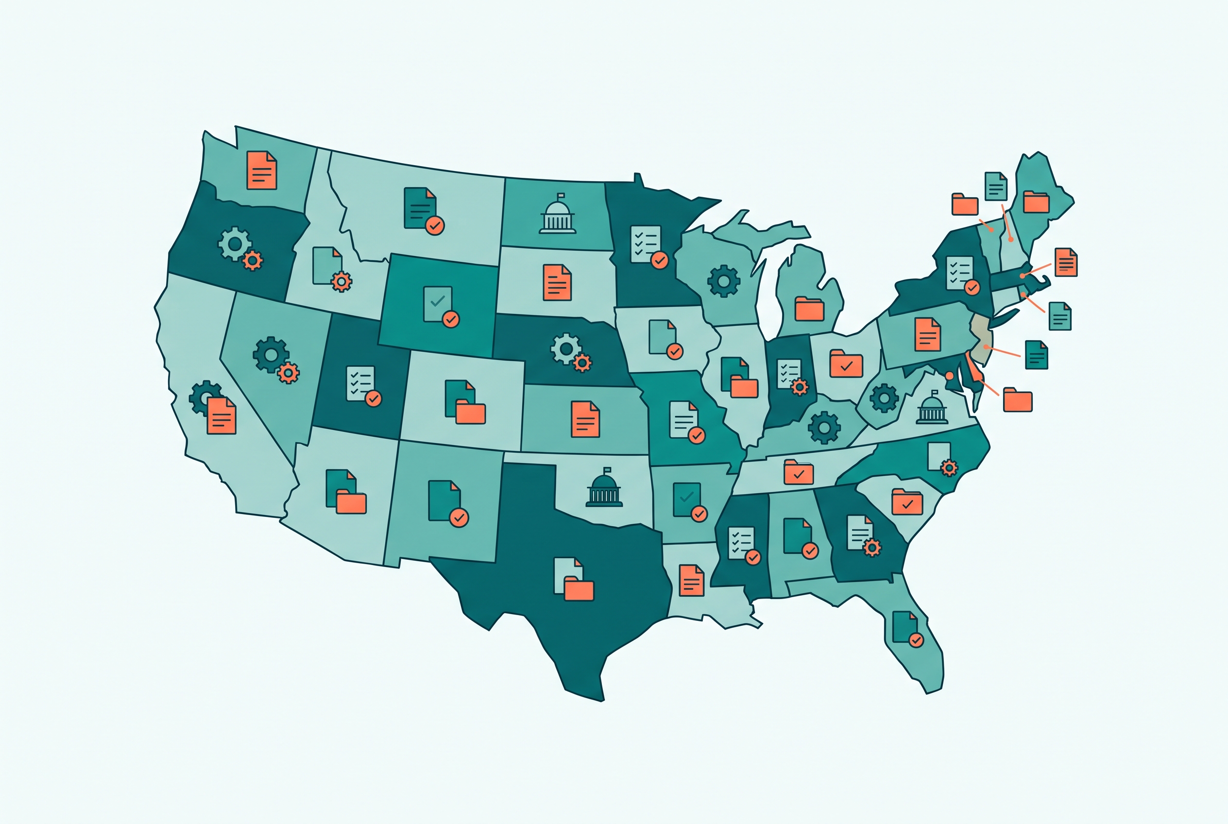 Cover illustration for “State Payroll Tax Registration Requirements by State”