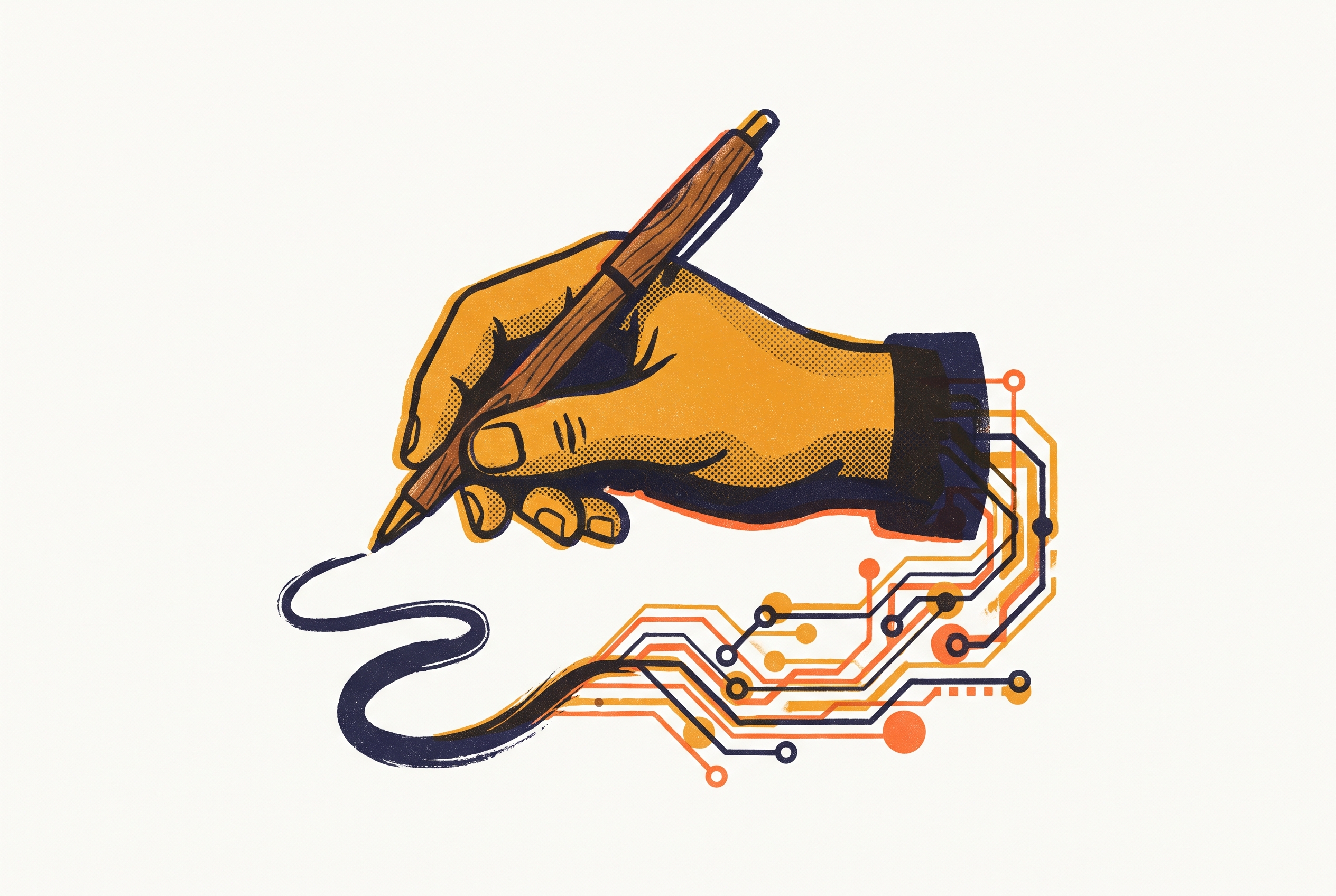 Cover illustration for “What Counts as AI Assisted Writing for Disclosure Purposes”