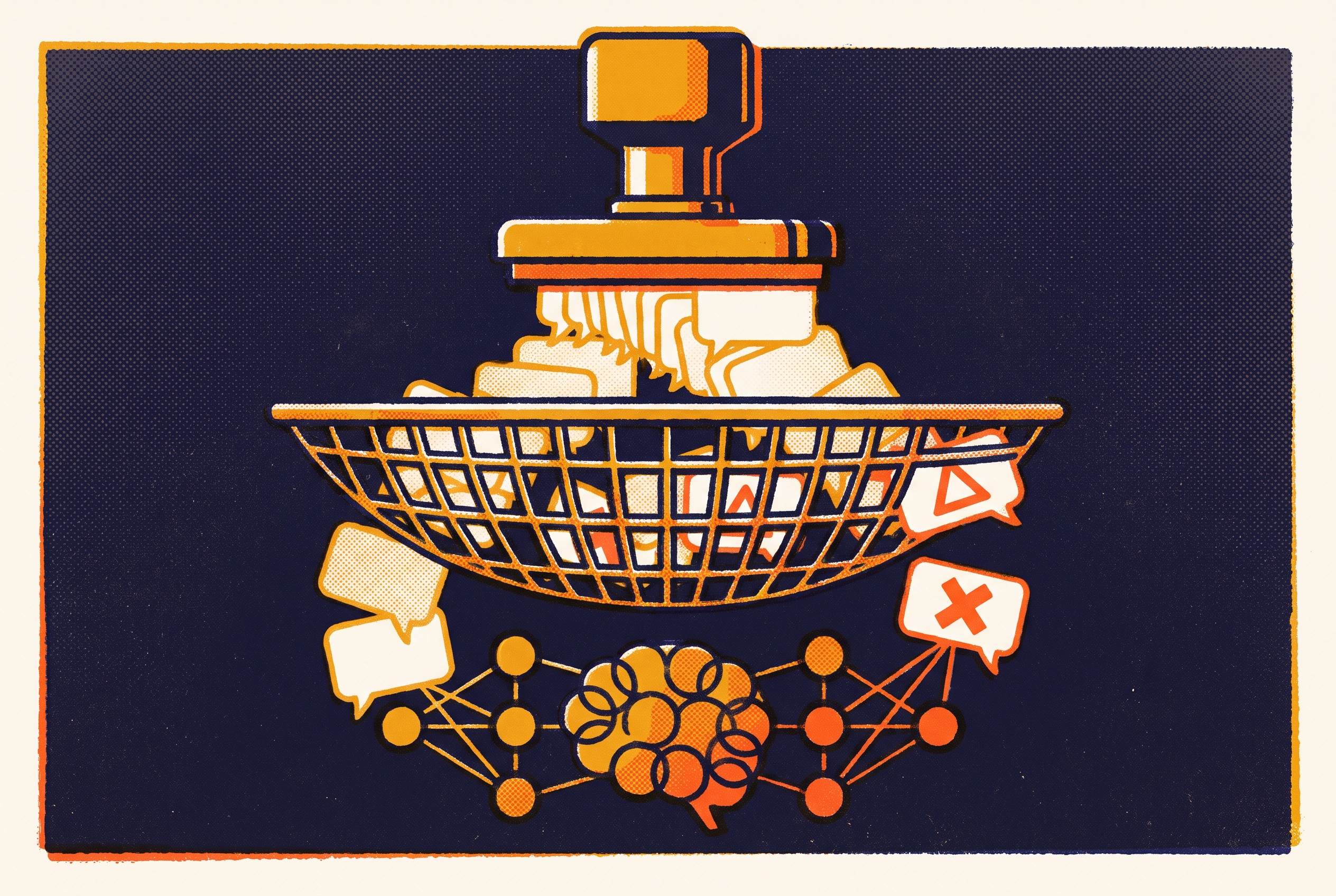 Cover illustration for “Synthetic Data for Content Moderation Model Training”