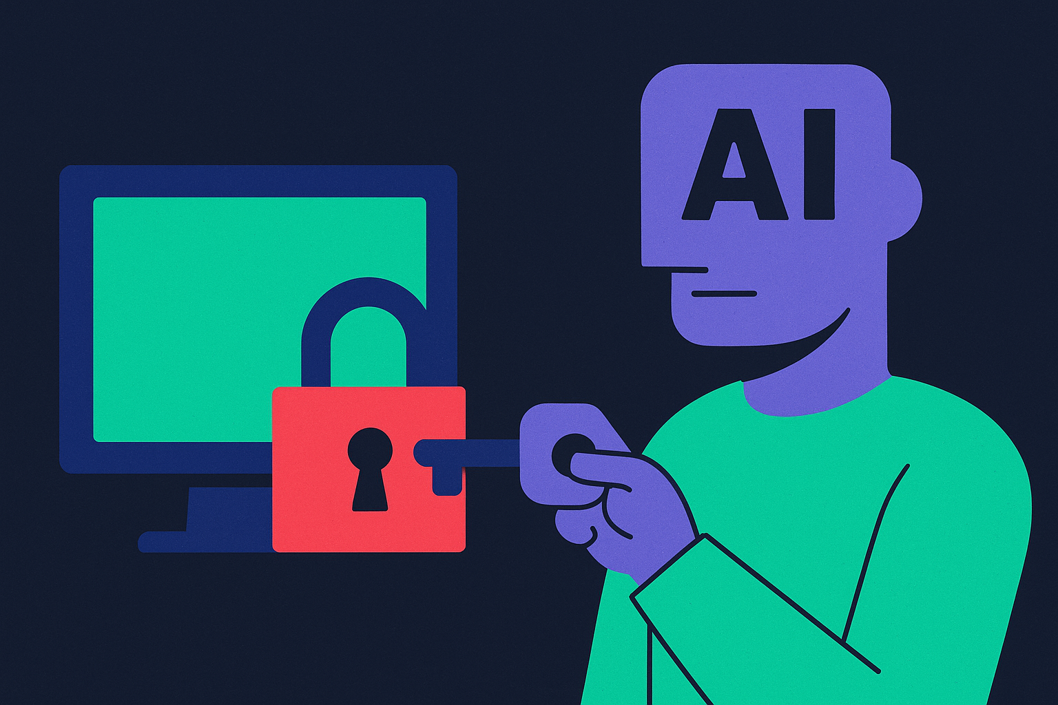 Cover illustration for “The Hidden Challenge of Giving AI Access to Your Company's Systems”