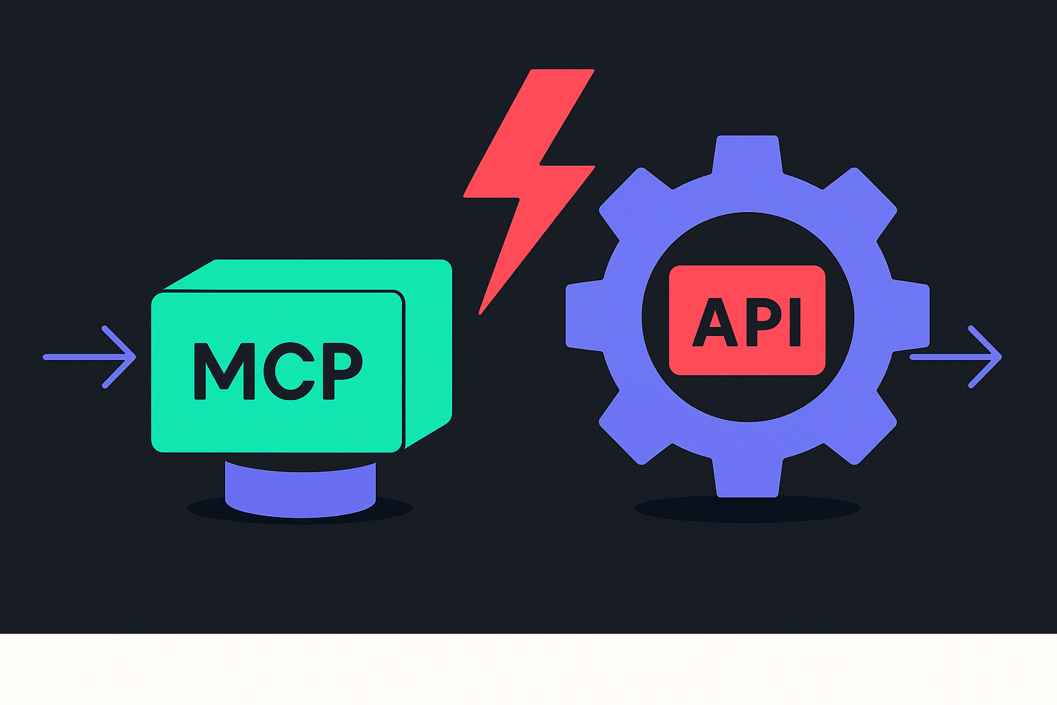 Cover illustration for “MCP versus API”