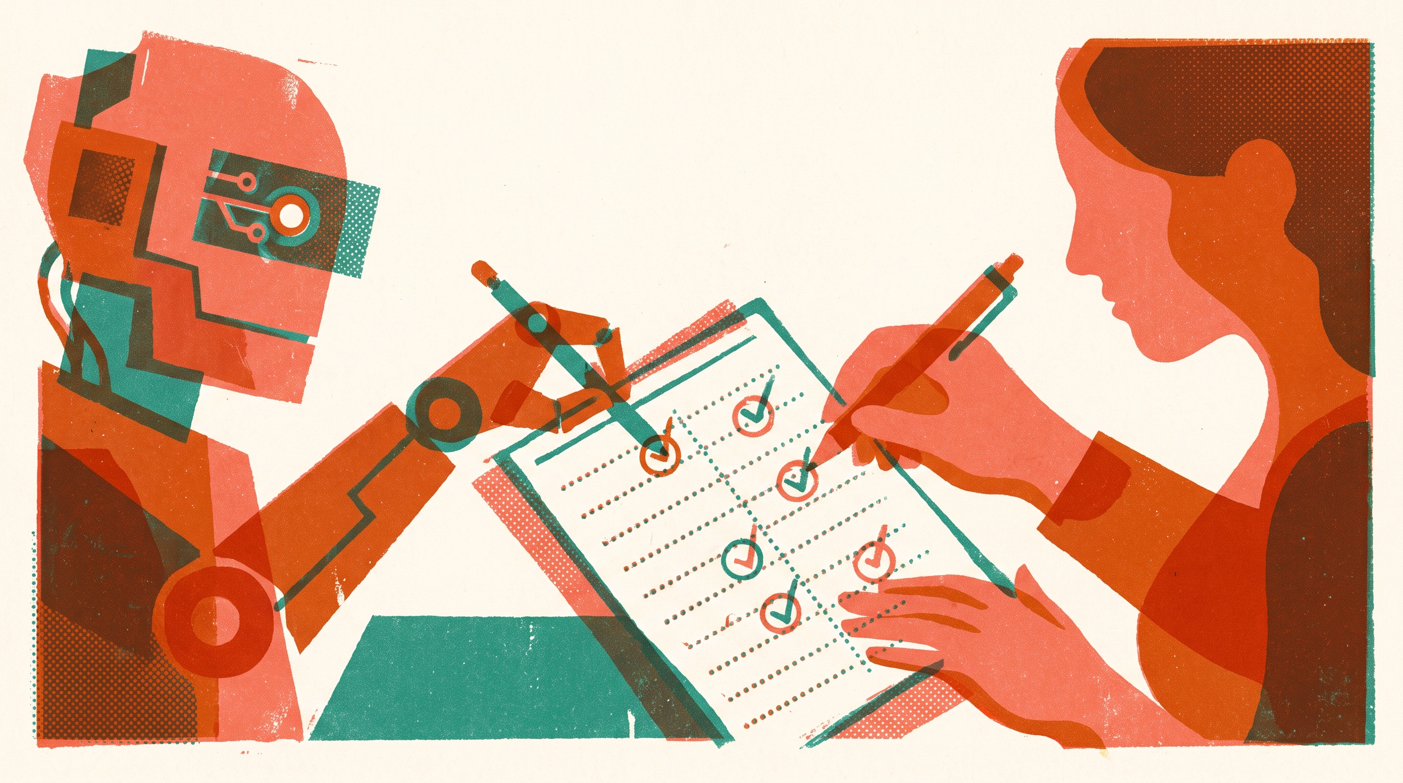 Cover illustration for “AI Grading vs Human Grading in Student Assessment”