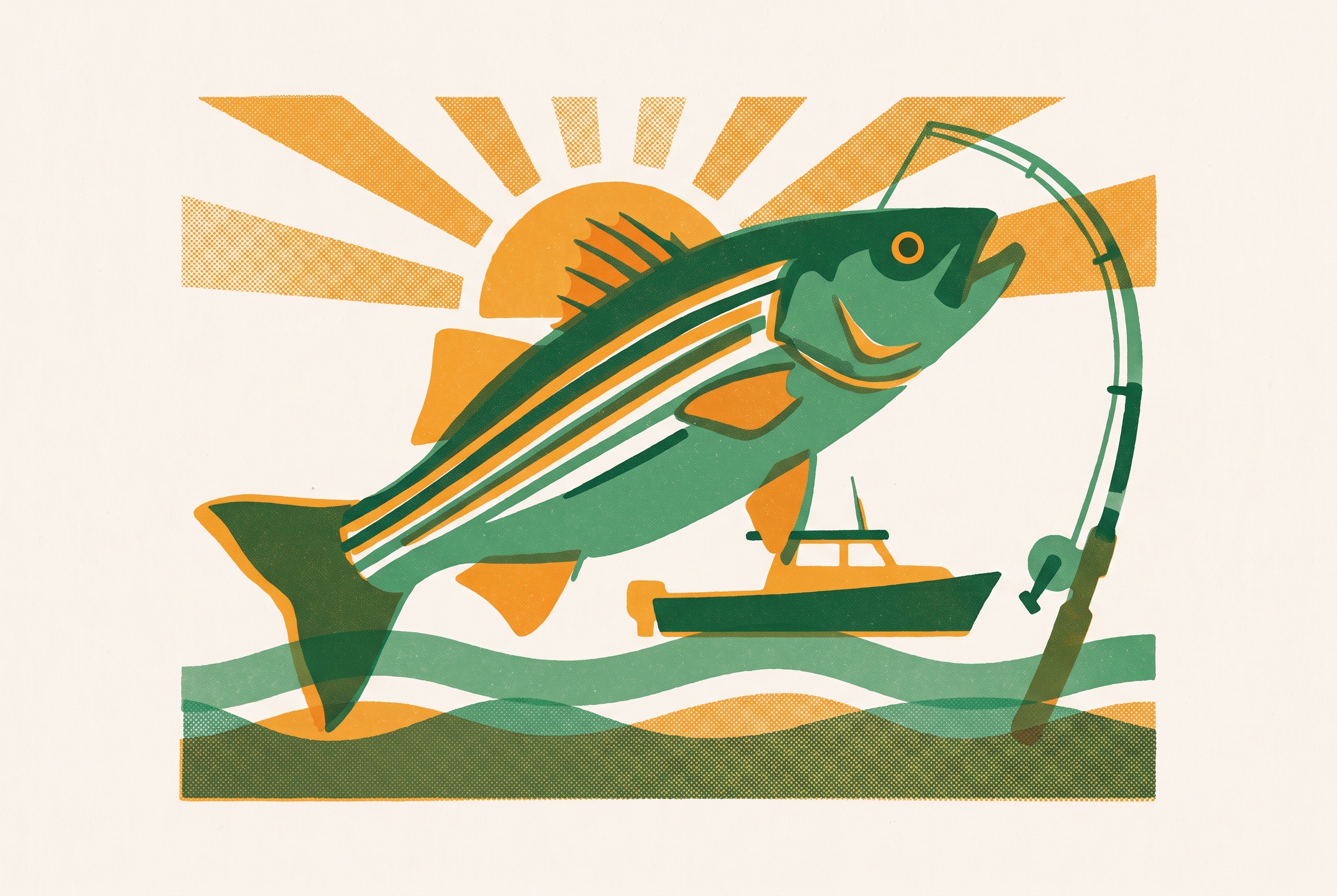 Cover illustration for “What to Expect on a Chesapeake Bay Rockfish Charter”