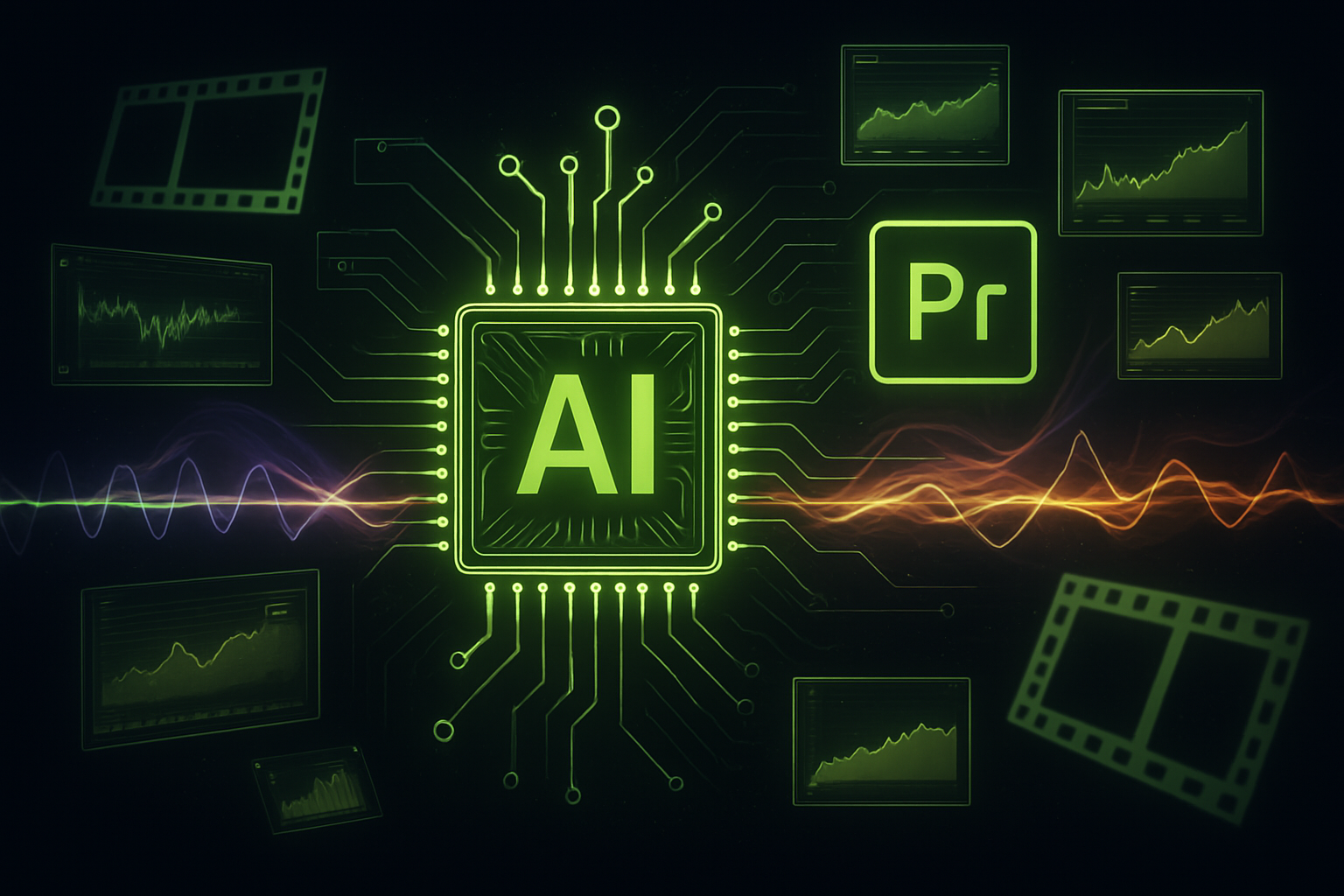Cover illustration for “Integrating AI Editing Tools with Premiere Pro Workflows”
