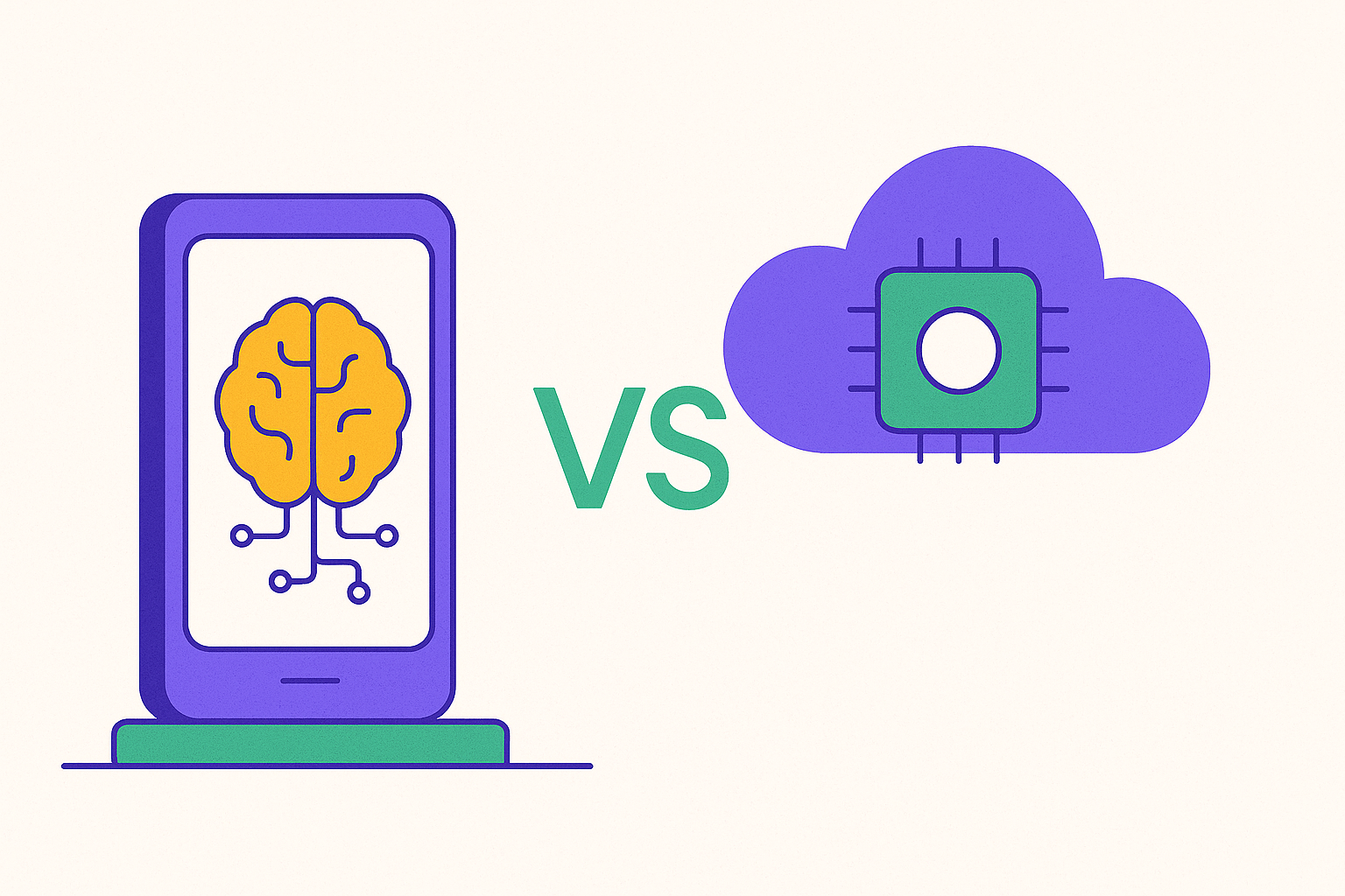 Cover illustration for “On-Device AI Models vs Cloud AI Models”