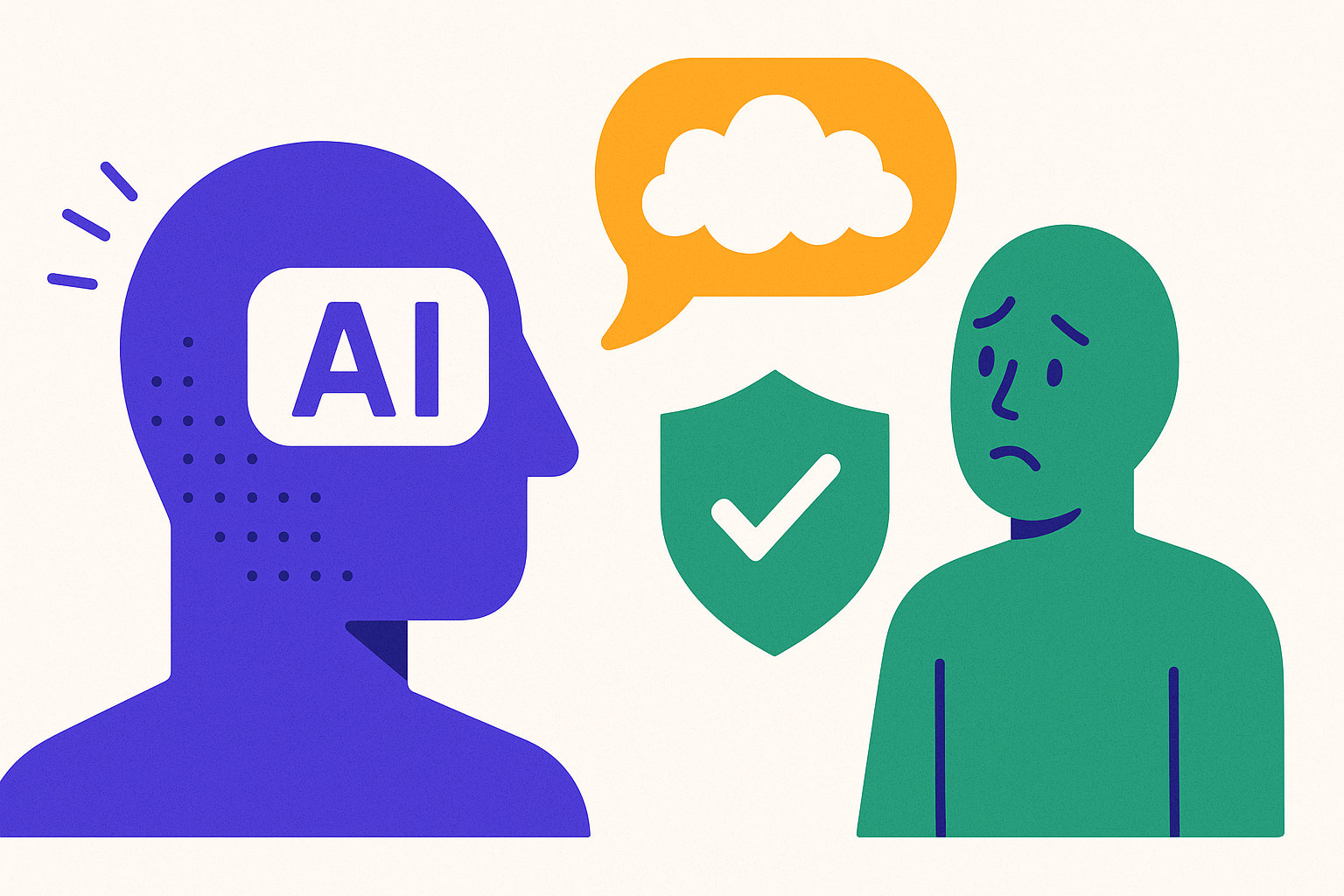 Cover illustration for “AI Model Hallucinations and Consumer Trust”
