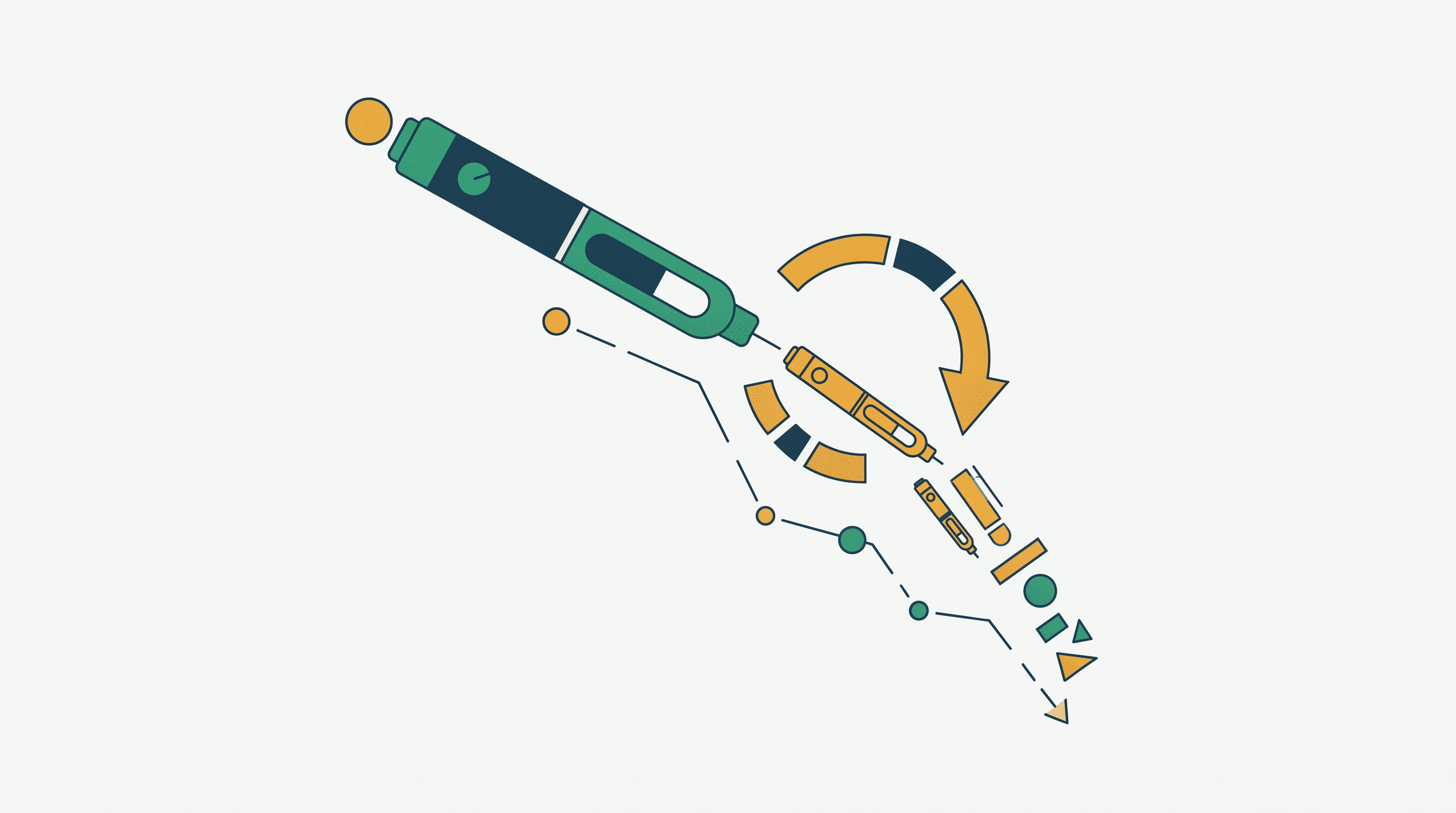 Cover illustration for “GLP-1 Injection Discontinuation Rates and Their Causes”