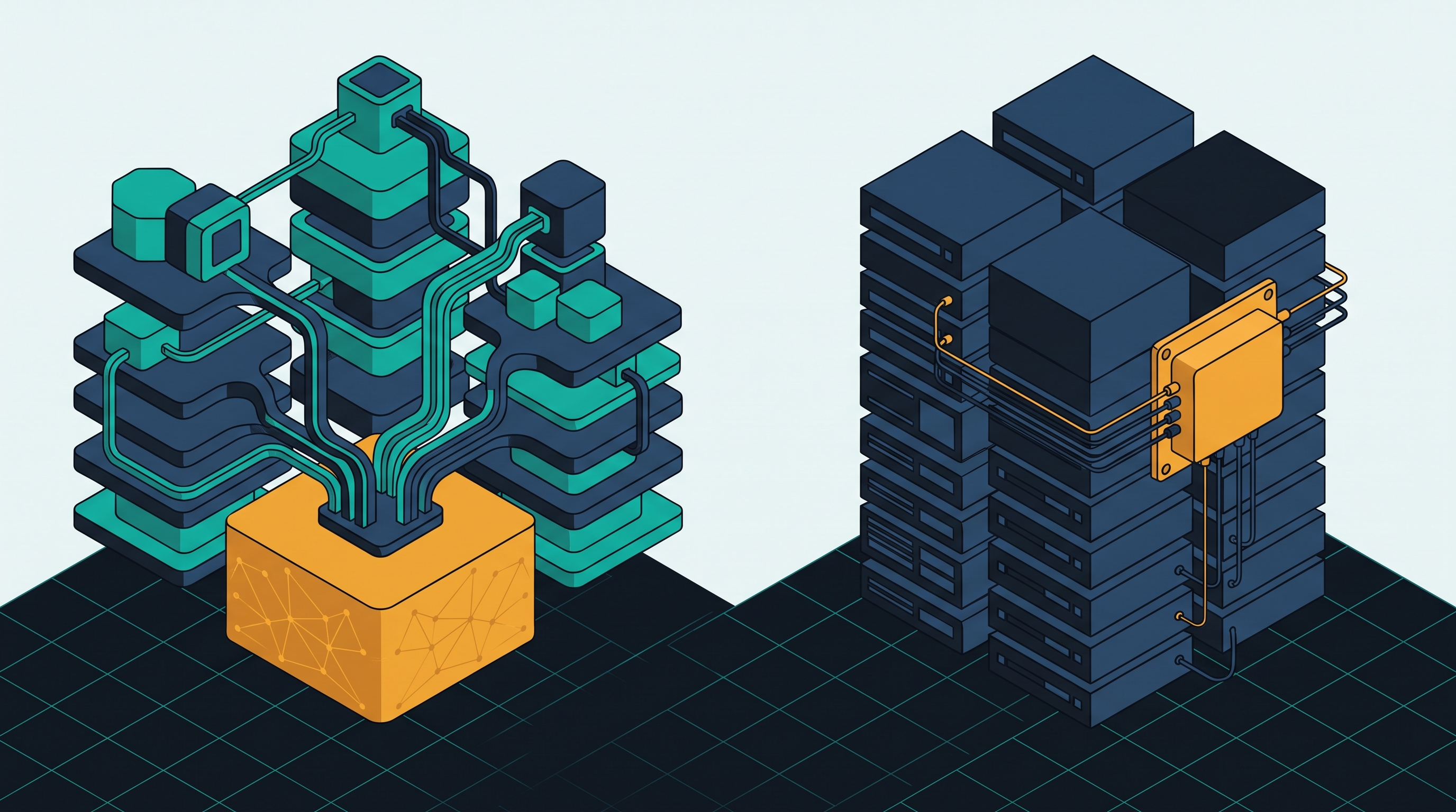 Cover illustration for “AI-Native vs AI-Augmented OSS Platforms”