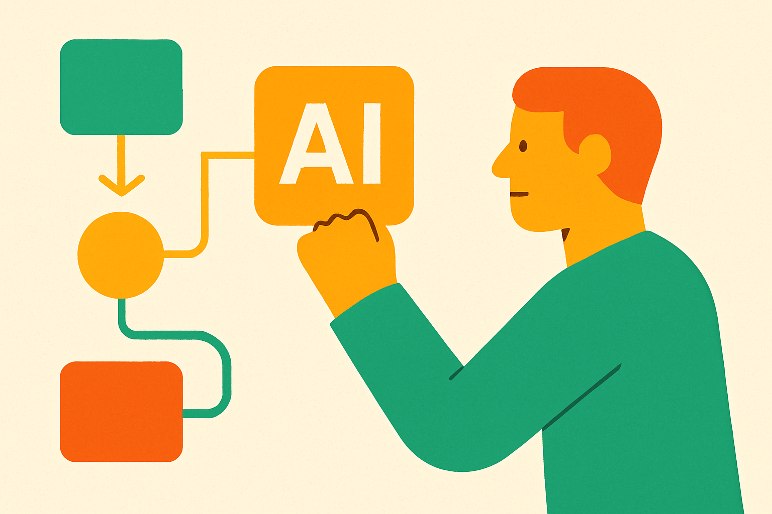 Cover illustration for “Redesigning a Workflow Around AI Rather Than Adding AI to It”