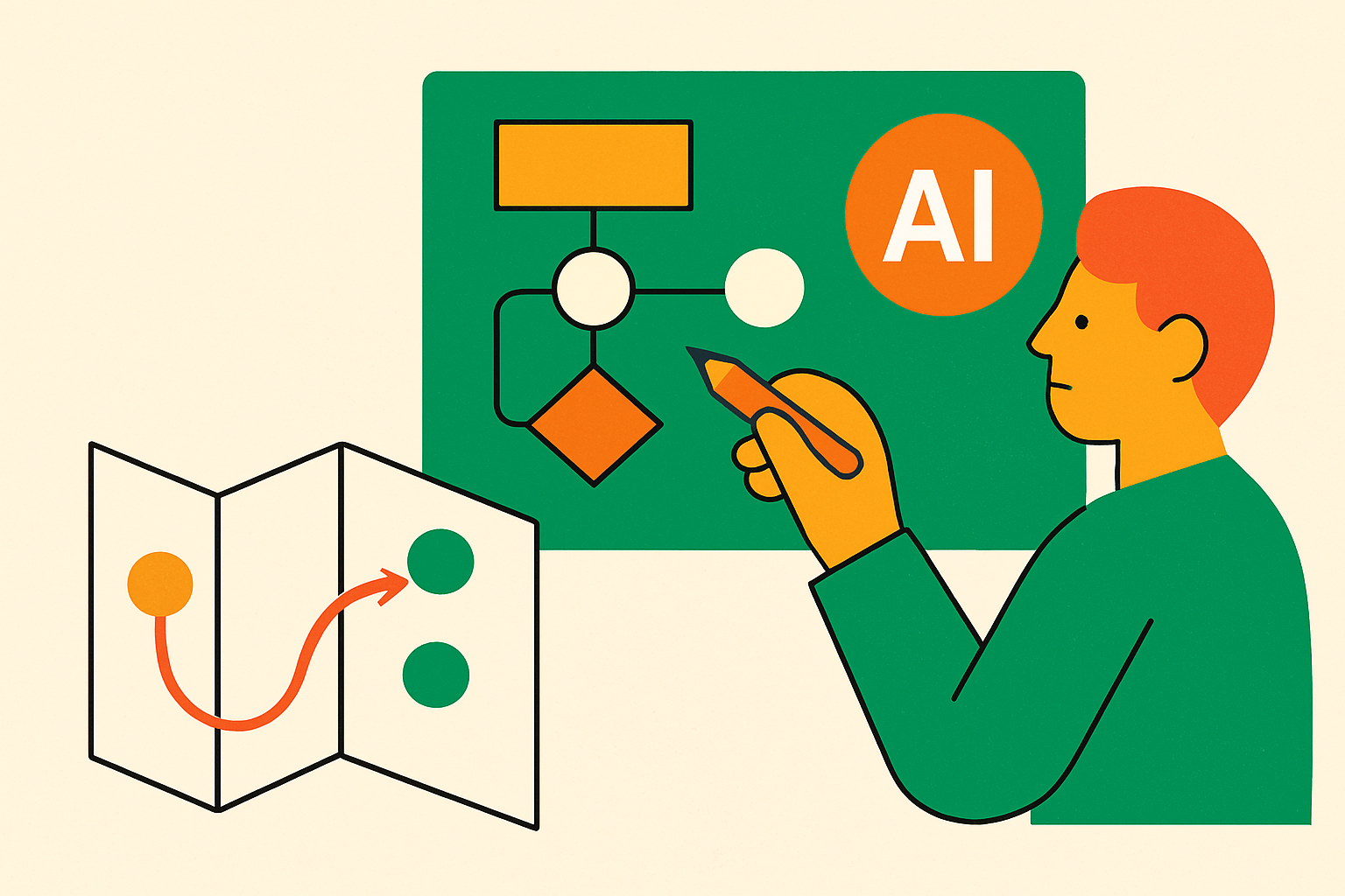 Cover illustration for “Mapping Business Processes Before AI Implementation”