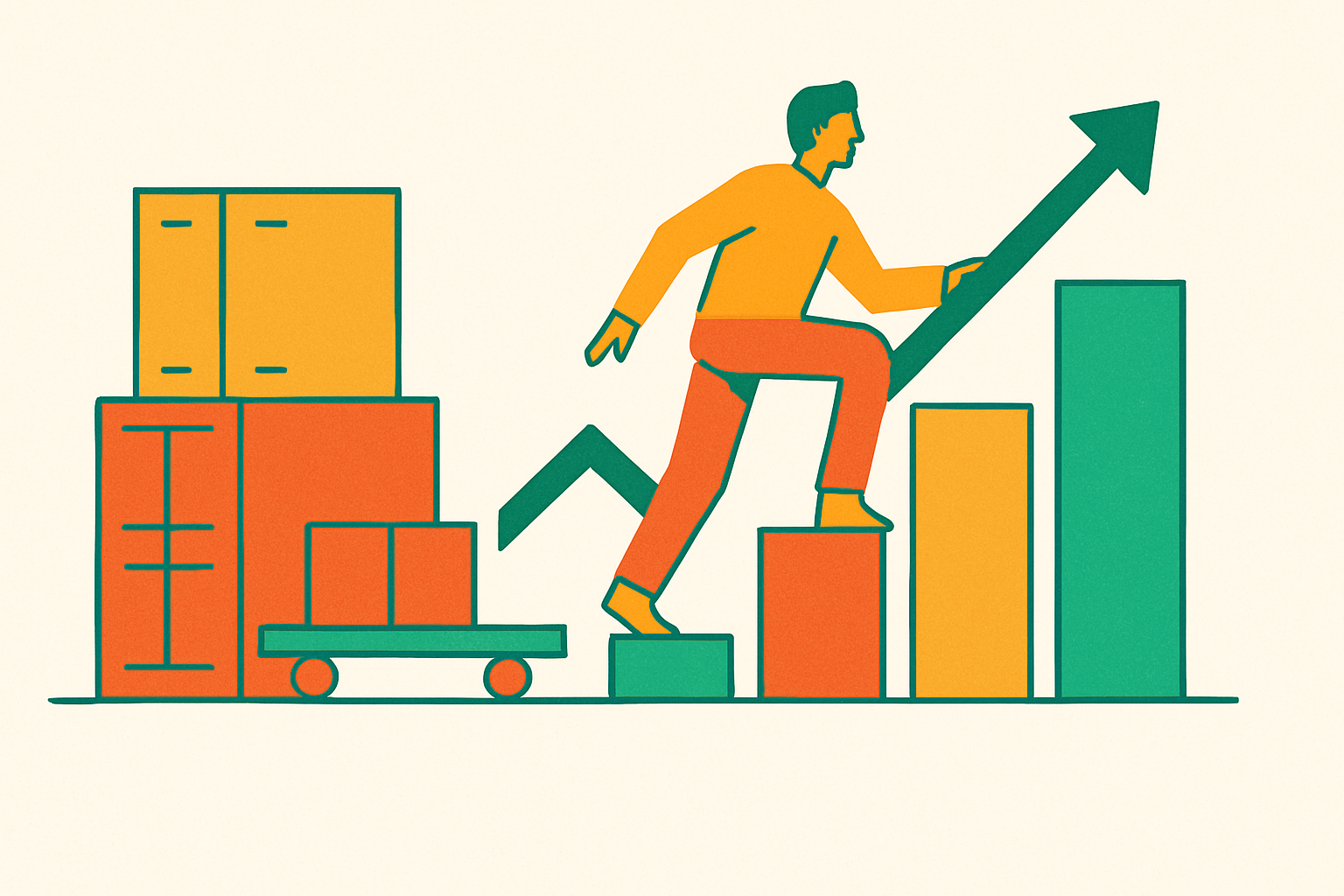 Cover illustration for “Scaling a Freight Forwarding Business Without Linear Headcount Growth”