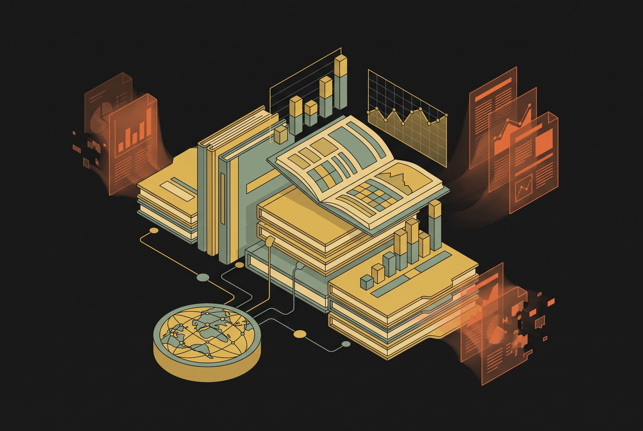 Cover illustration for “Hallucination in Multinational Corporate Intelligence Reports”