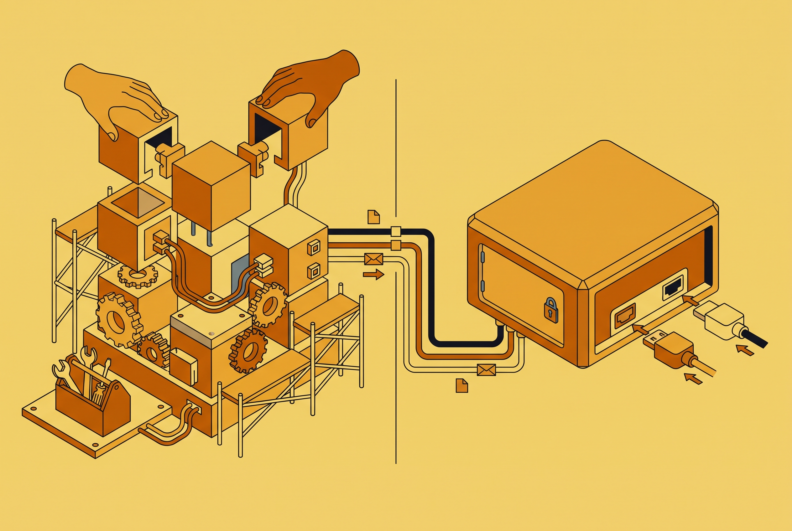 Cover illustration for “Build vs Buy: Choosing API Integration Software for SaaS Teams”